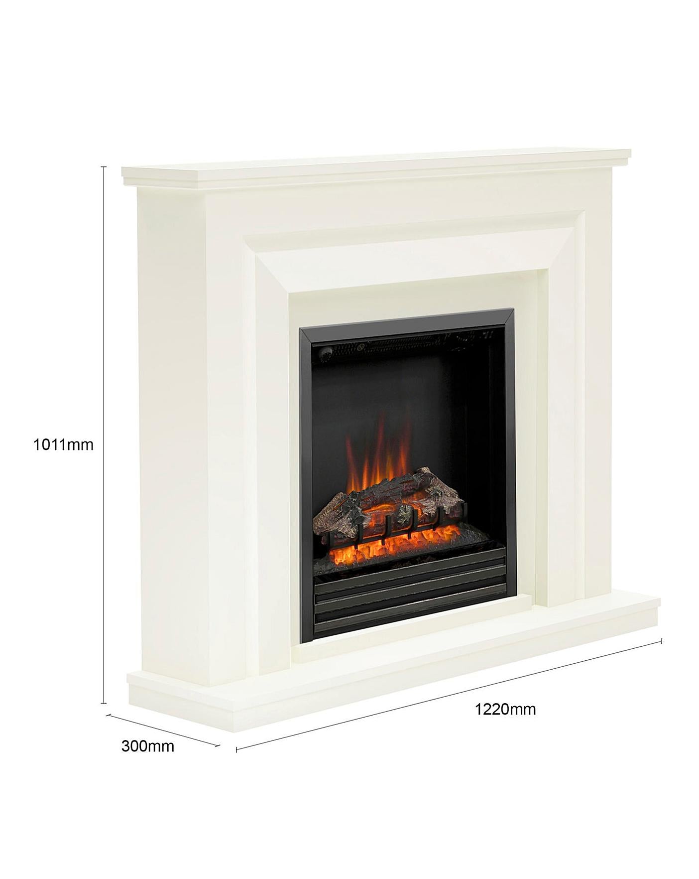 Be Modern Whitham Soft White Electric Fire Suite