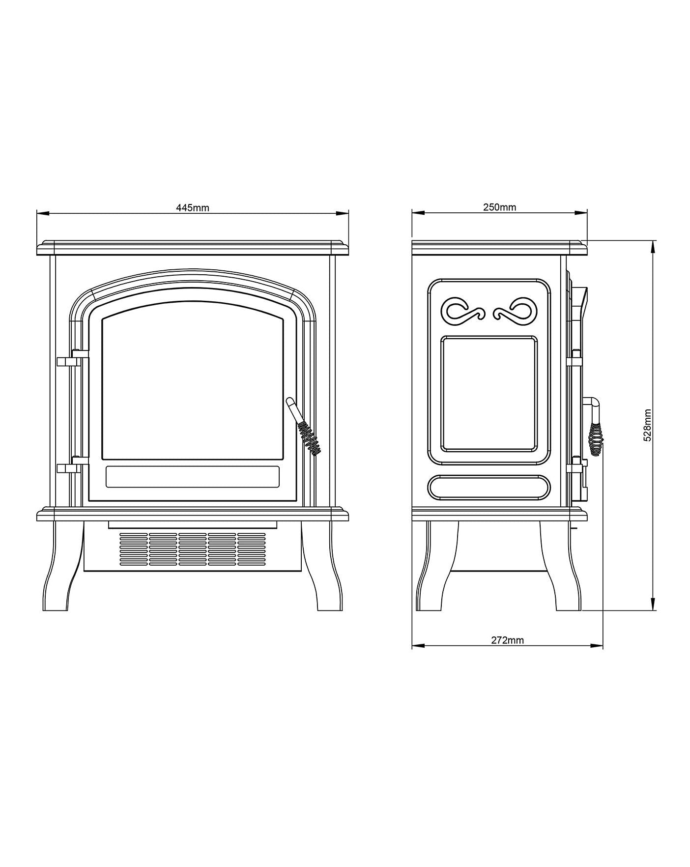 Be Modern 1.8kW Colman French Grey Fire Stove