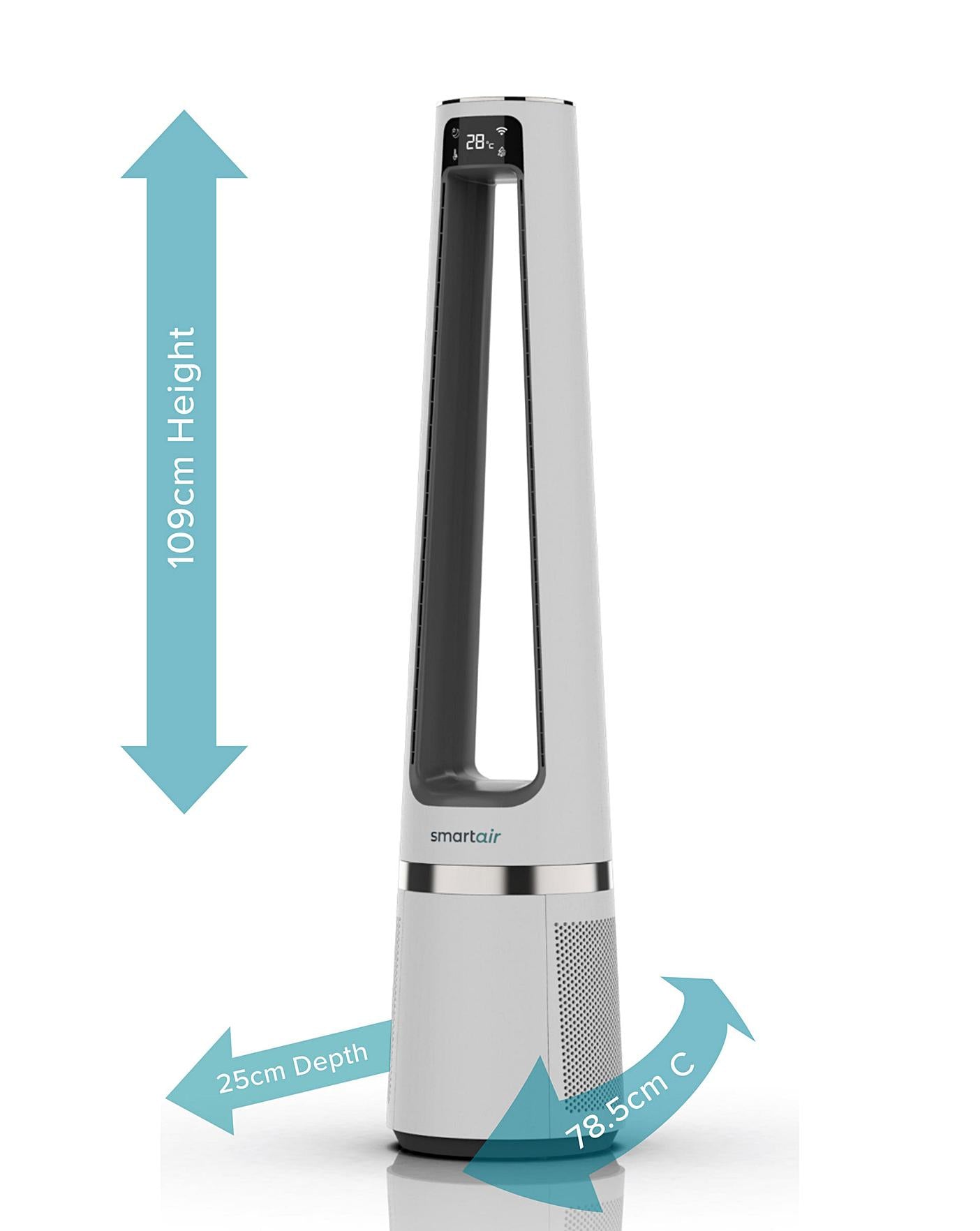SmartAir Bladeless 2 In 1 Oscillating Cooling Fan And Purifier