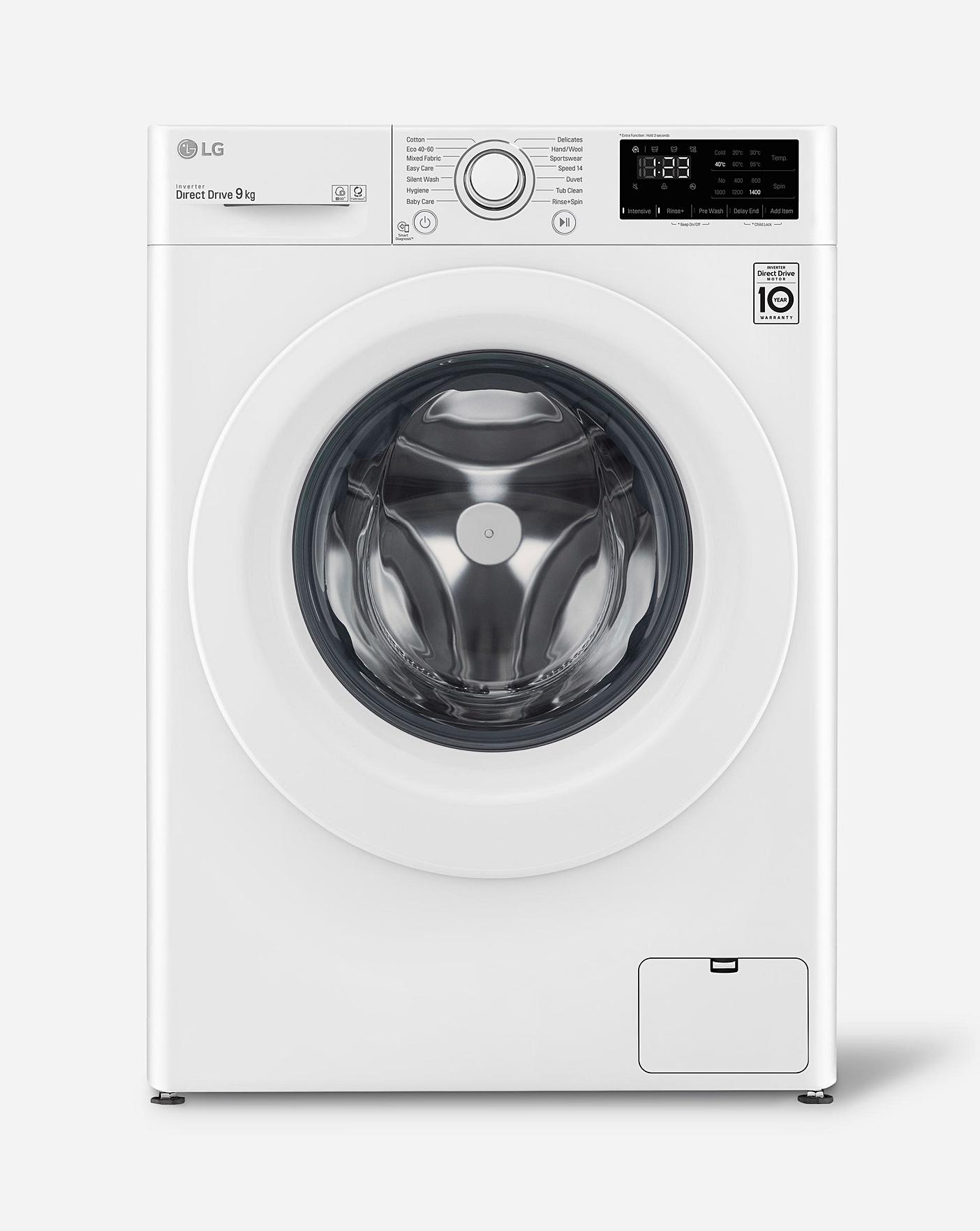 LG F4V309WNW 9KG Washing Machine 1400 Spin