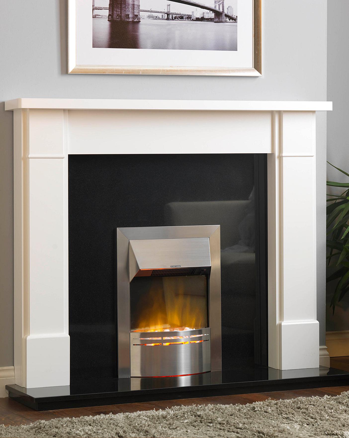  Dimplex Dakota Brushed Stainless Steel Inset Fire