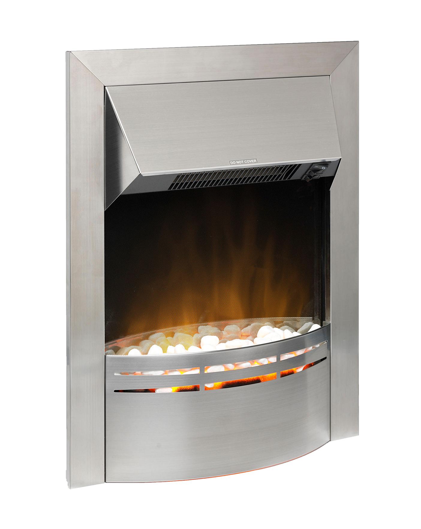  Dimplex Dakota Brushed Stainless Steel Inset Fire