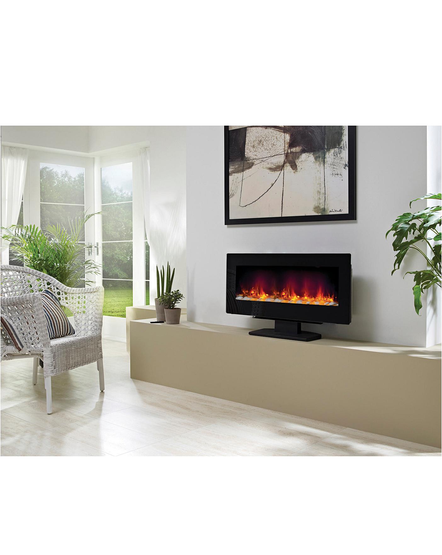  Be Modern 2 In 1 Amari Black Wall Mounted Electric Fire