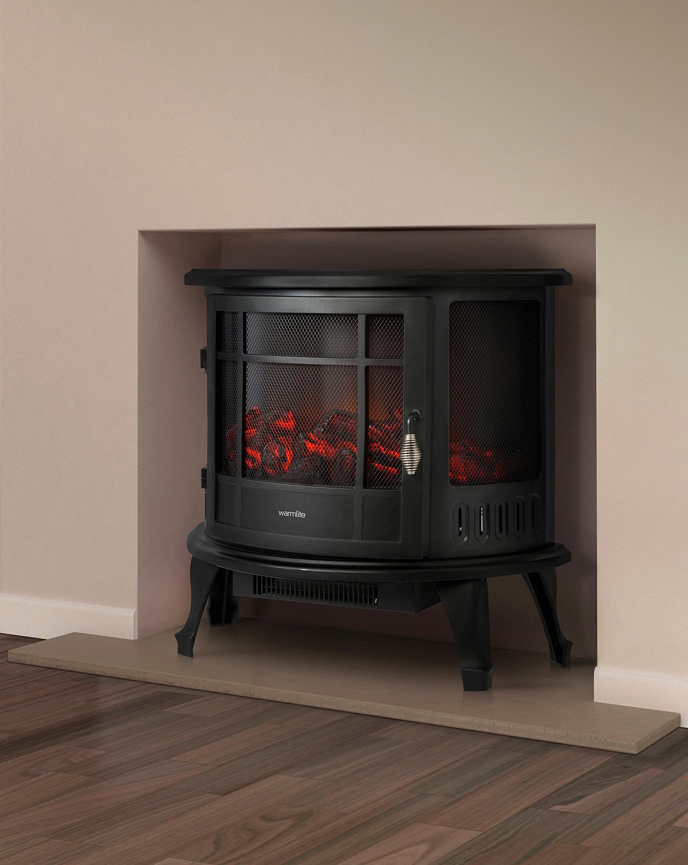  Warmlite 1800W Log Effect Panoramic Stove Fire