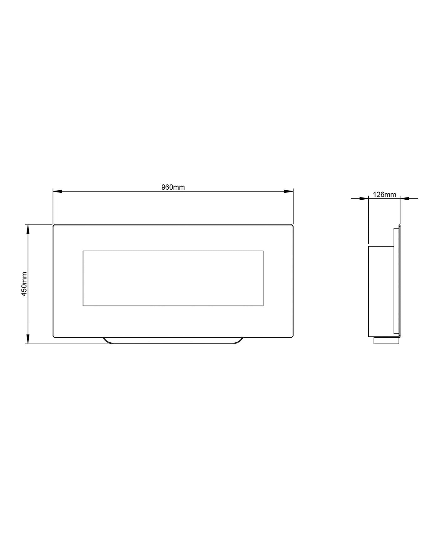  Be Modern 2 In 1 Amari Black Wall Mounted Electric Fire