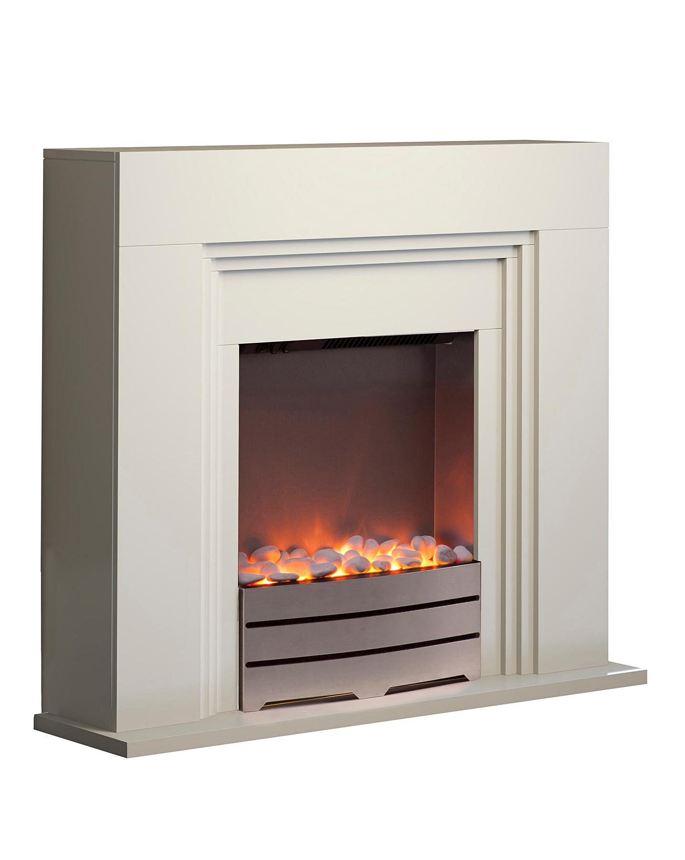  Warmlite Cantebury Ivory Electric Fire Suite