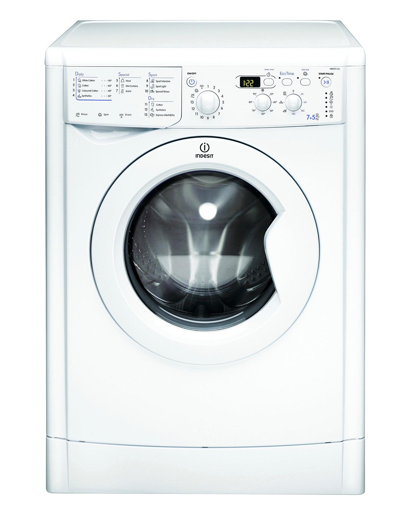  Indesit EcoTime IWDD7123 7+5kg 1200spin Washer Dryer White