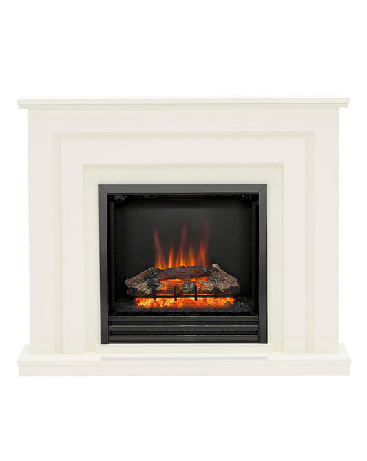  Be Modern Whitham Soft White Electric Fire Suite