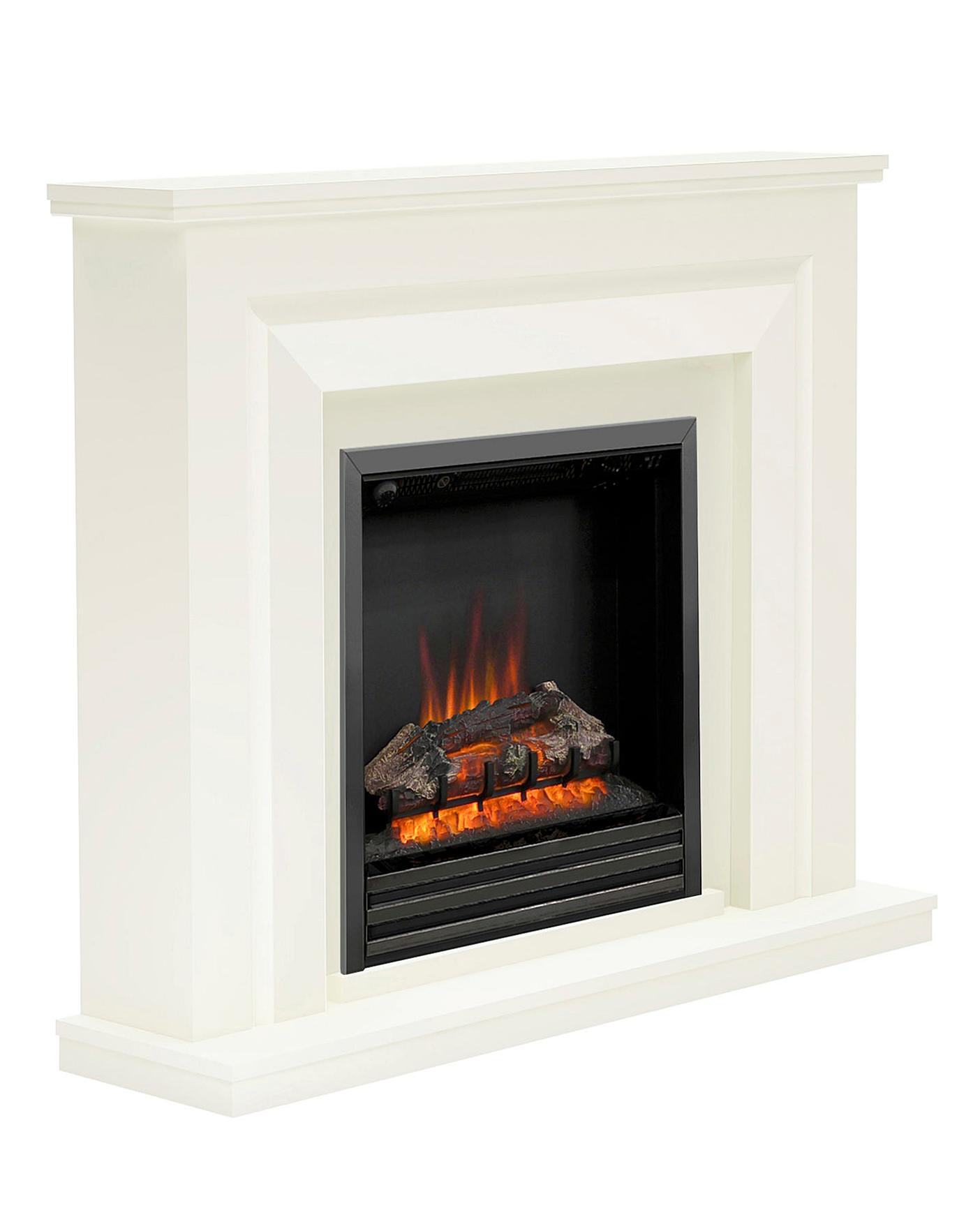  Be Modern Whitham Soft White Electric Fire Suite