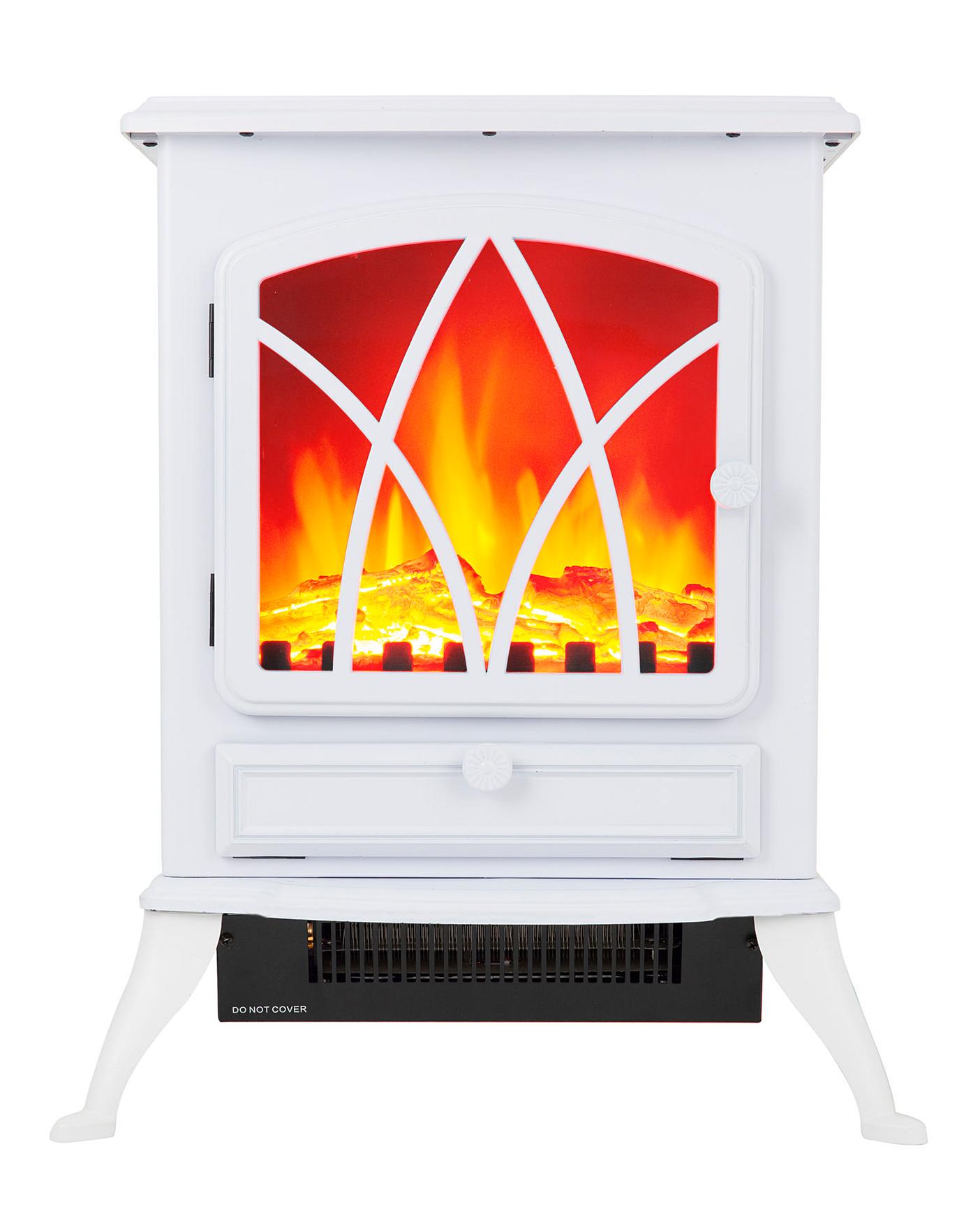  Warmlite 2kW White Electric Fire Stove