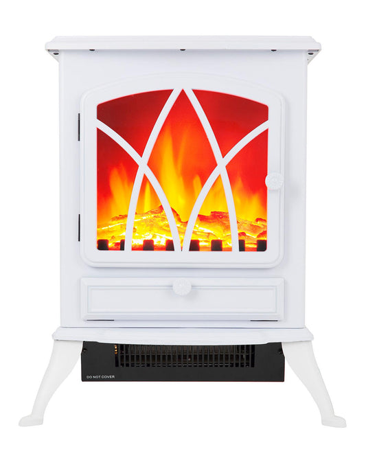  Warmlite 2kW White Electric Fire Stove