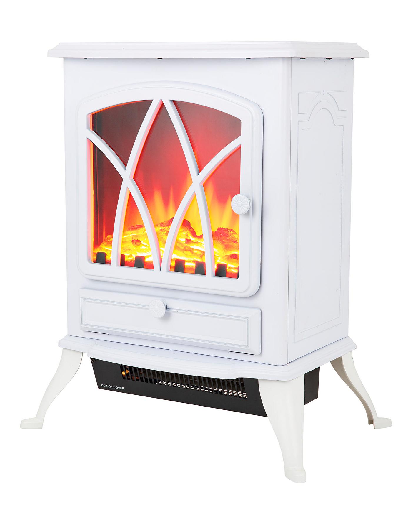  Warmlite 2kW White Electric Fire Stove