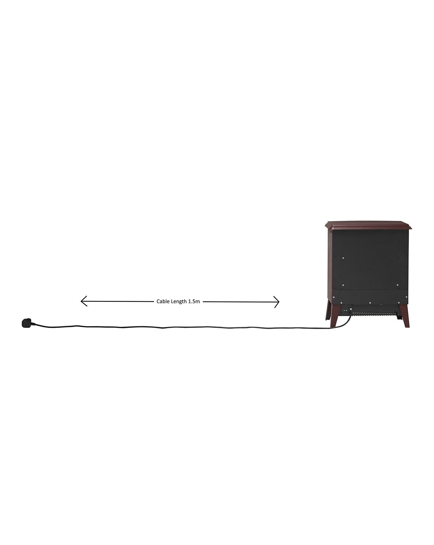  Dimplex 2kW Brayford Burgundy Electric Fire Stove