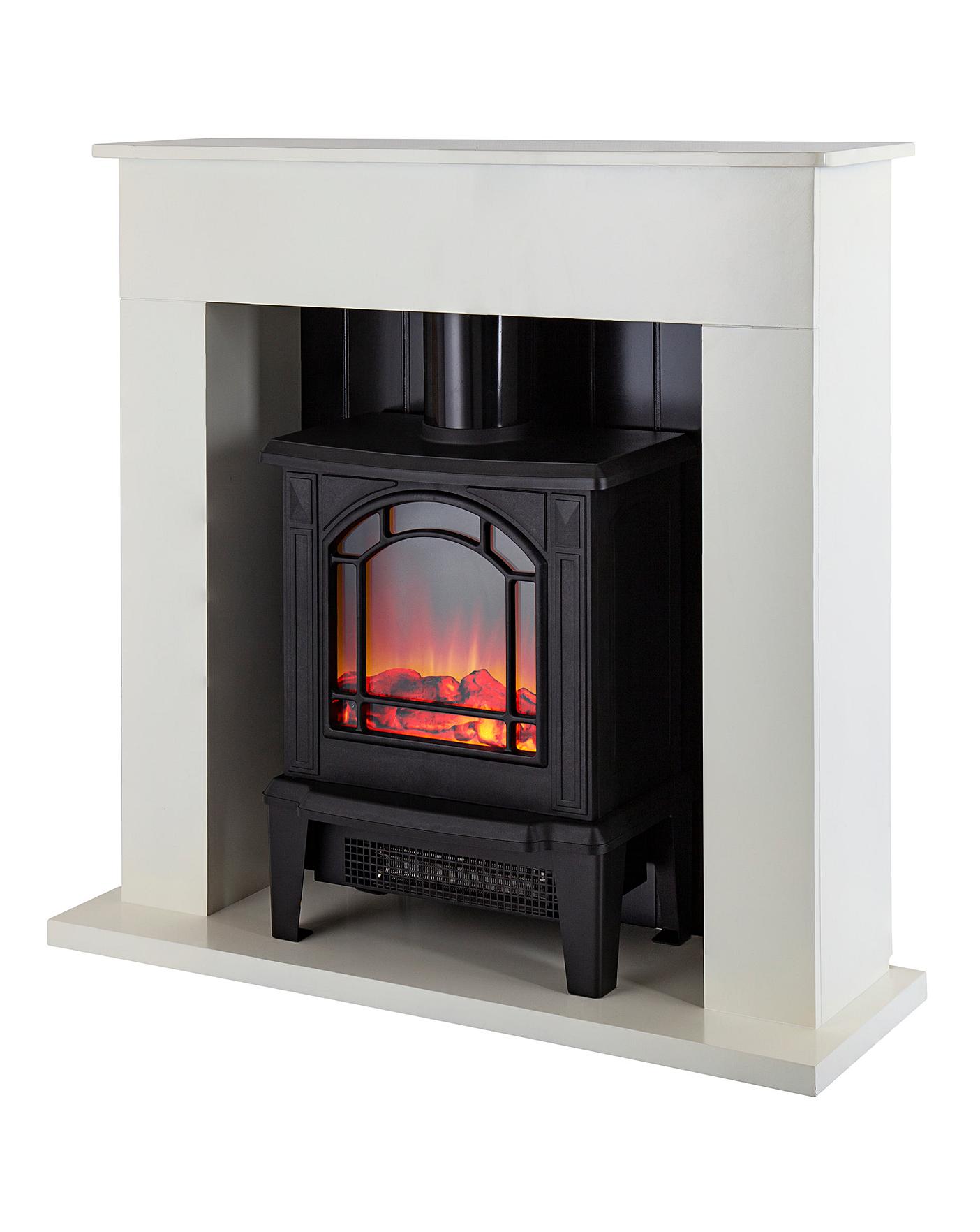  Warmlite Ealing Compact Electric Stove Fire Suite