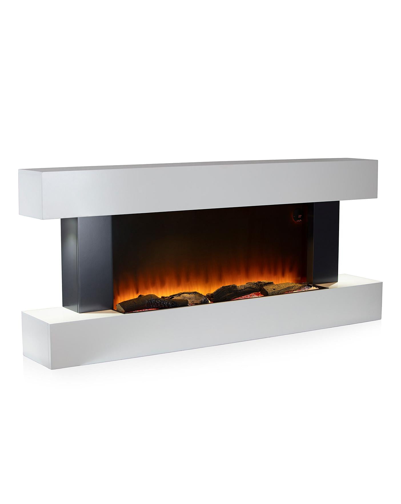  Warmlite Hingham White Wall Mounted Electric Fire