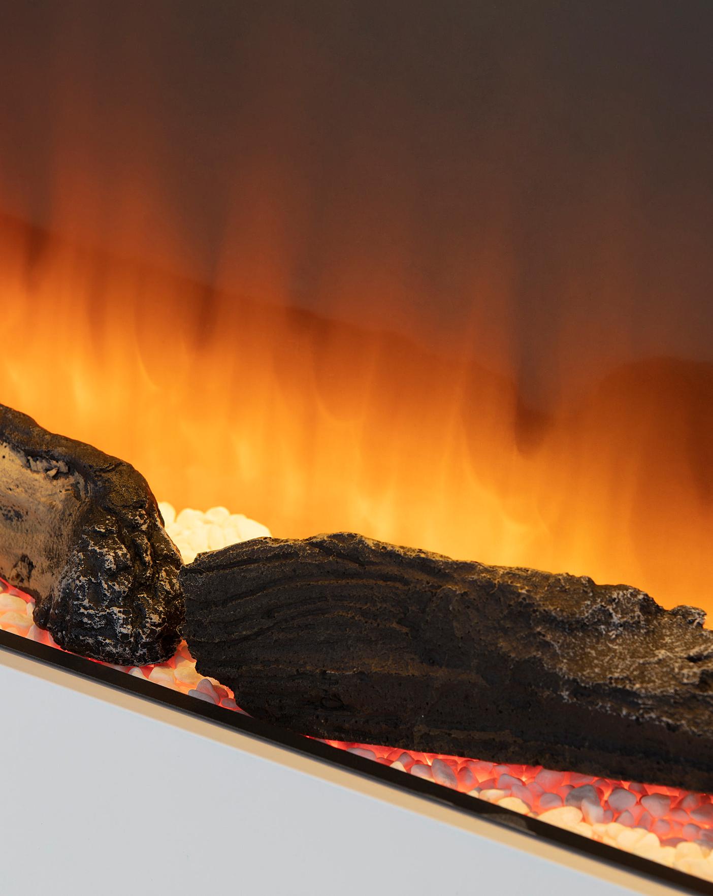  Warmlite Hingham White Wall Mounted Electric Fire