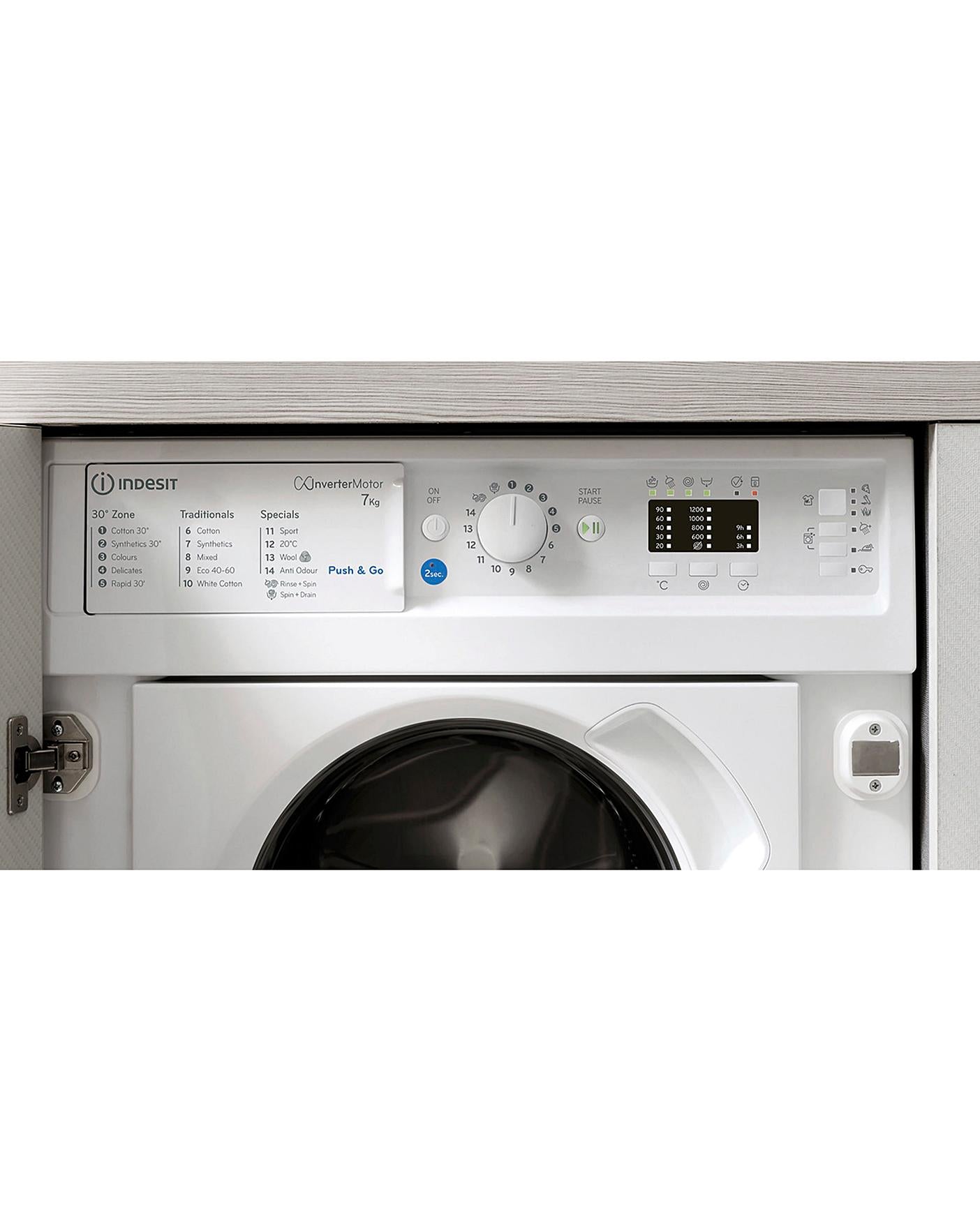  Indesit BIWMIL71252UKN Integrated 7kg 1200rpm Washing Machine - White