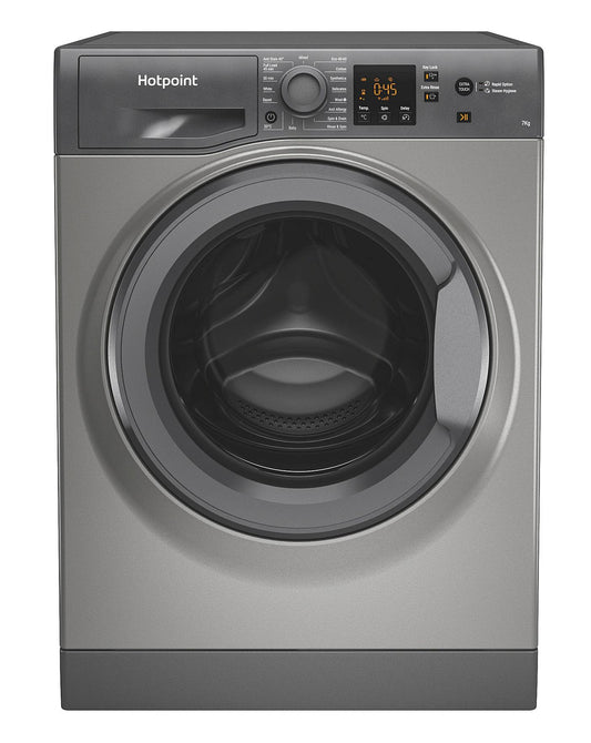  HOTPOINT NSWM742UGGUKN 7KG 1400 Spin Washing Machine GRAPHITE + INSTALL