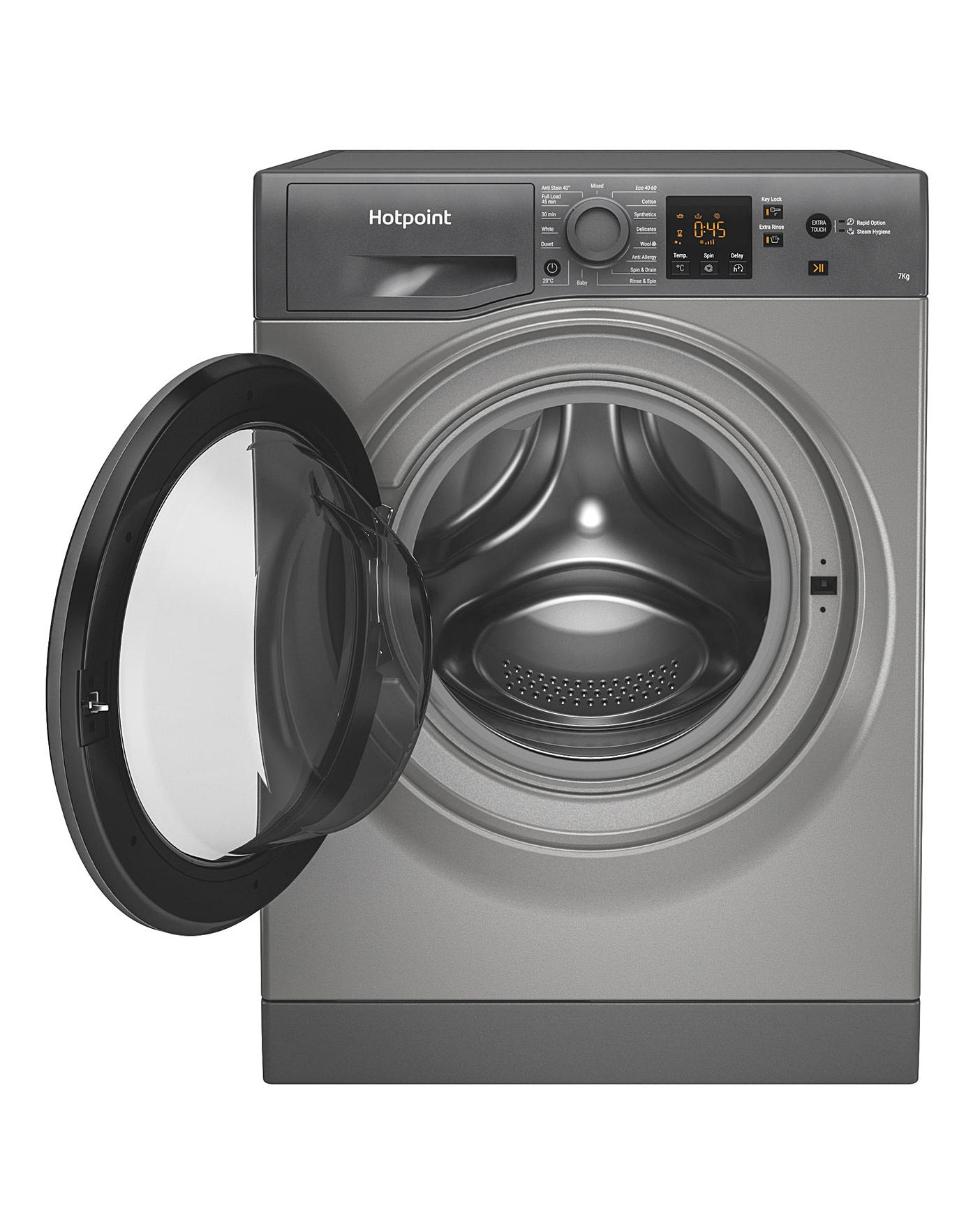  HOTPOINT NSWM742UGGUKN 7KG 1400 Spin Washing Machine GRAPHITE + INSTALL