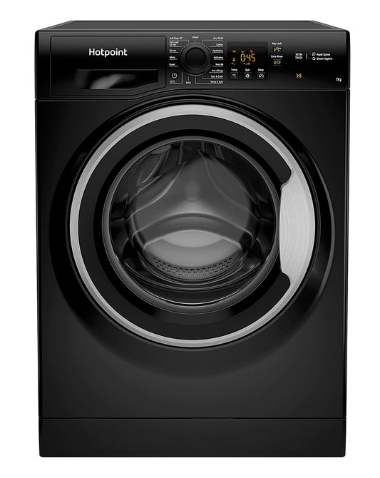  HOTPOINT NSWM742UBSUKN 7KG 1400 Spin Washing Machine BLACK + INSTALL