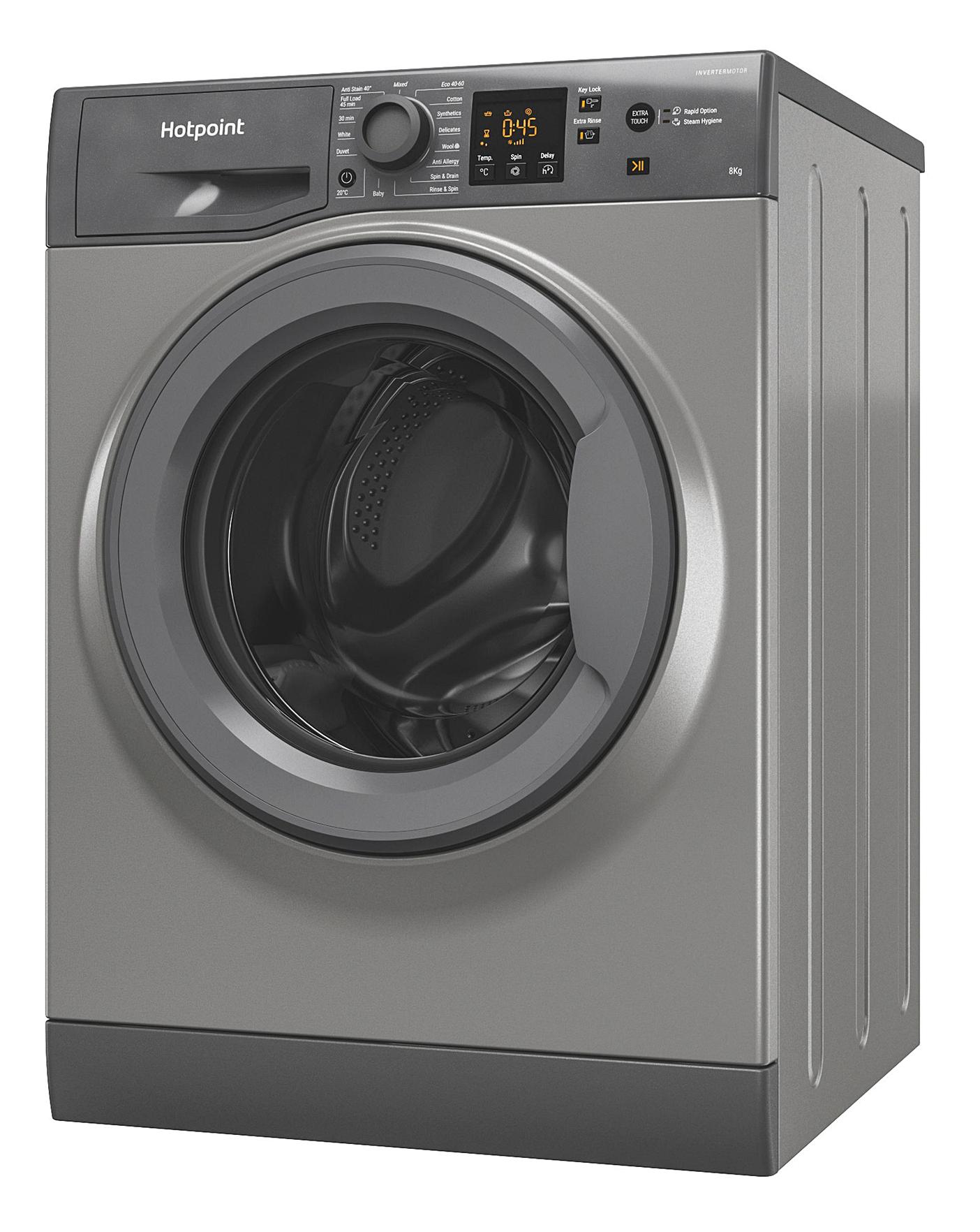  HOTPOINT NSWM843CGGUKN 8KG 1400 Spin Washing Machine GRAPHITE + INSTALLATION