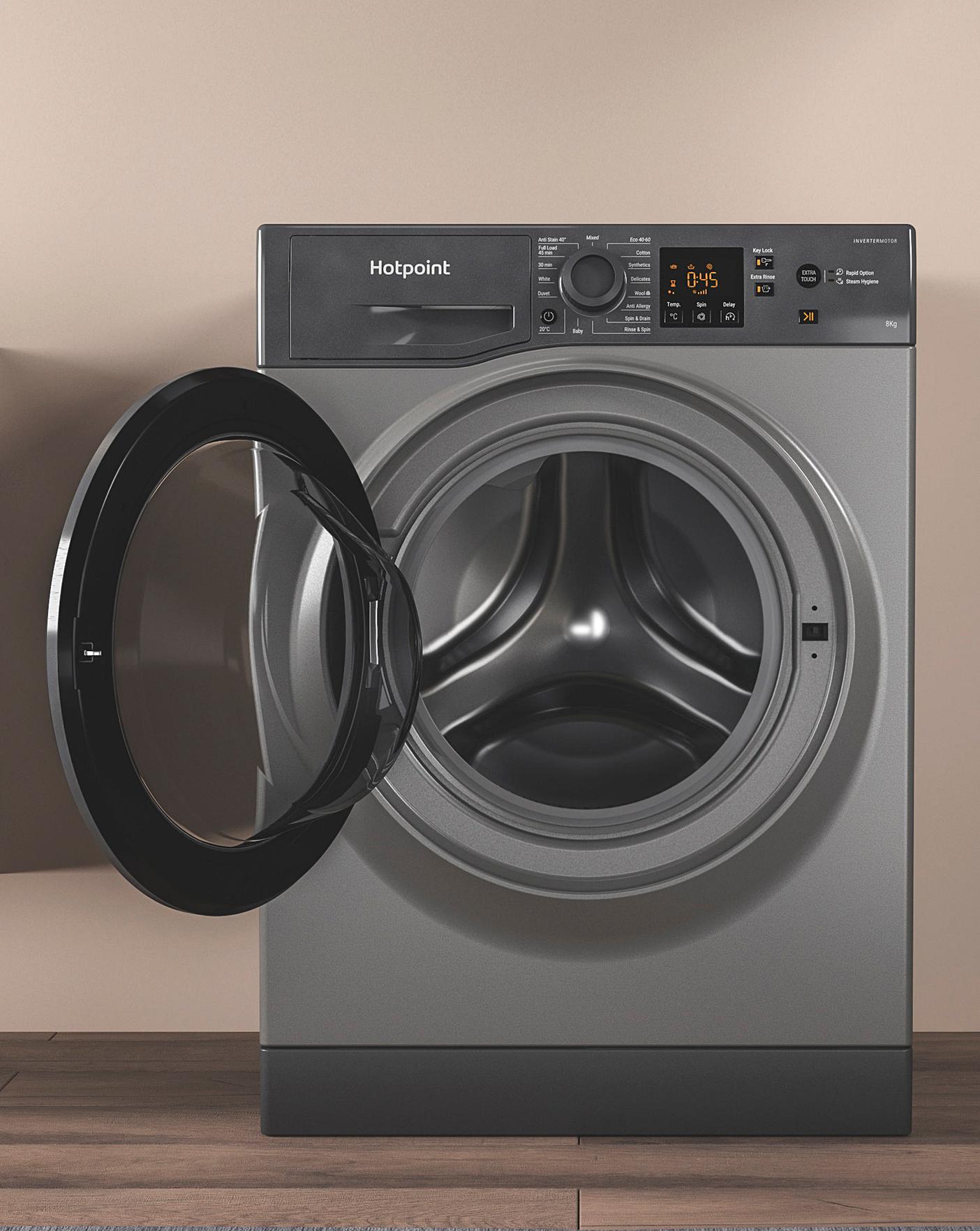  HOTPOINT NSWM843CGGUKN 8KG 1400 Spin Washing Machine GRAPHITE + INSTALLATION