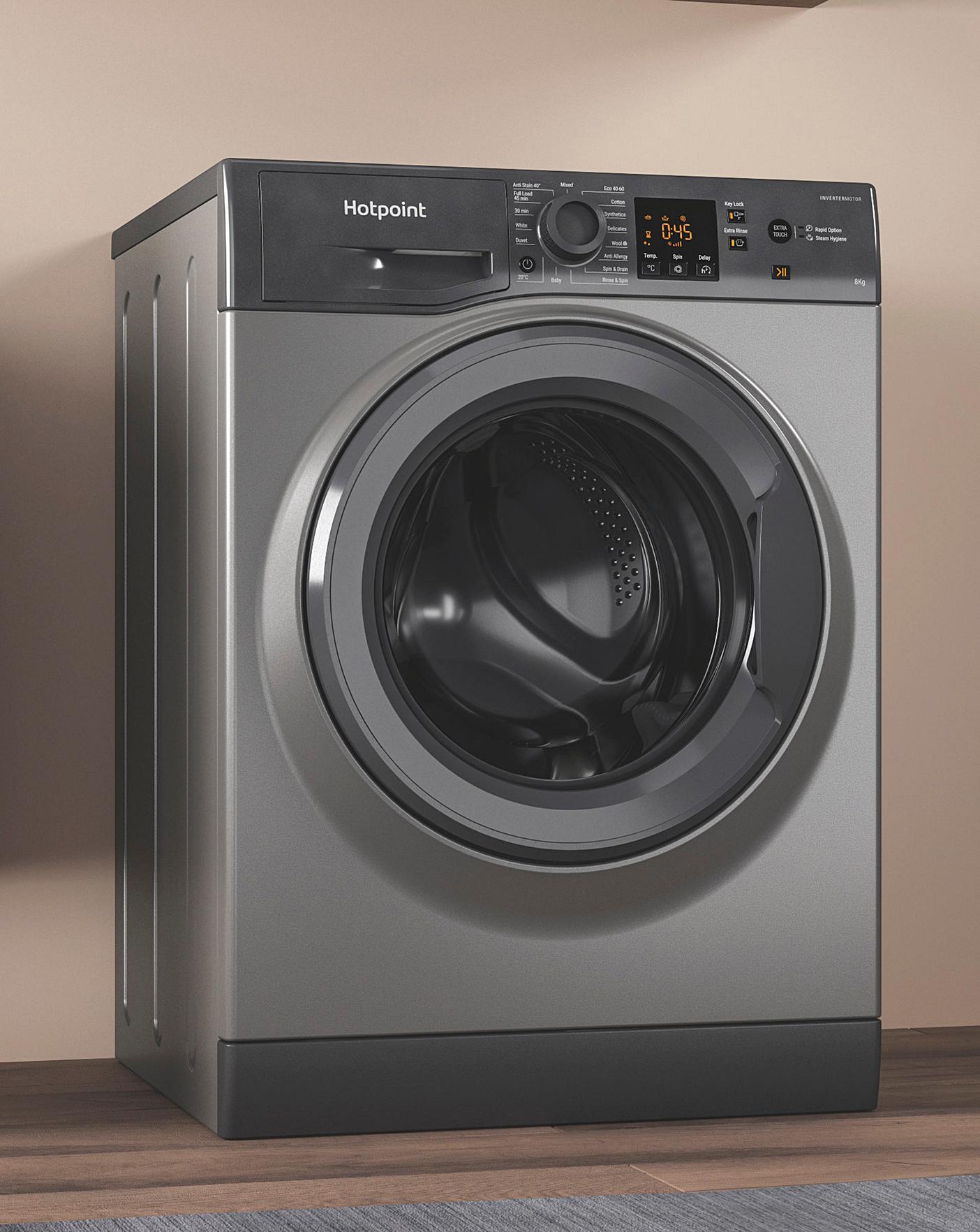  HOTPOINT NSWM843CGGUKN 8KG 1400 Spin Washing Machine GRAPHITE + INSTALLATION