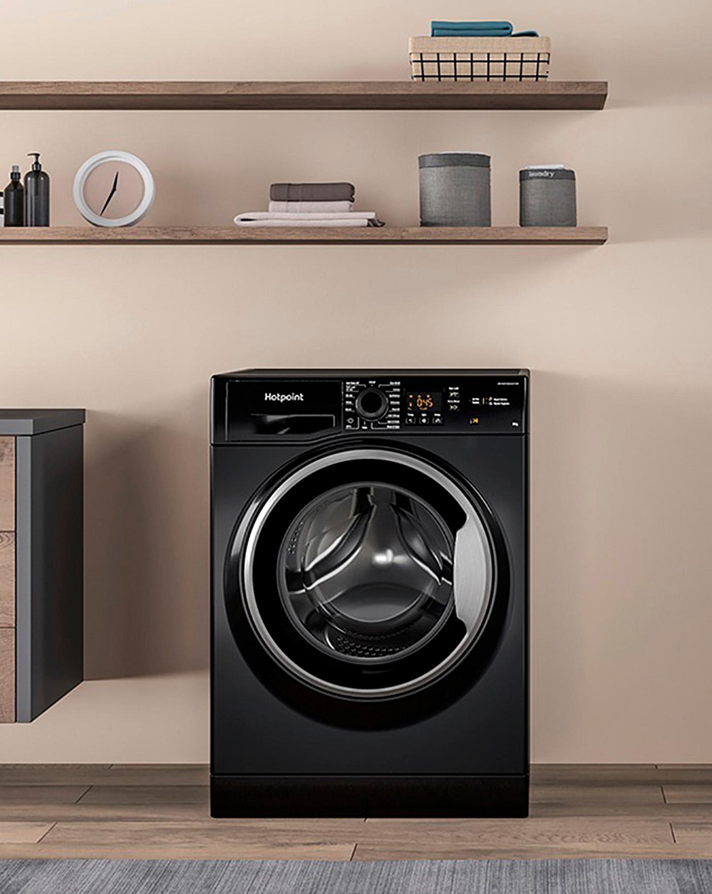  Hotpoint NSWM843CBSUKN 8kg 1400rpm Washing Machine - Black + INSTALLATION