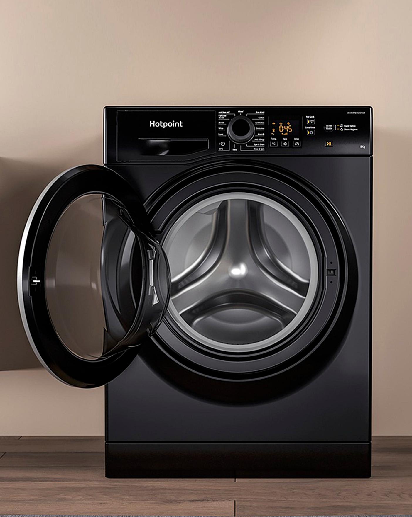  Hotpoint NSWM843CBSUKN 8kg 1400rpm Washing Machine - Black