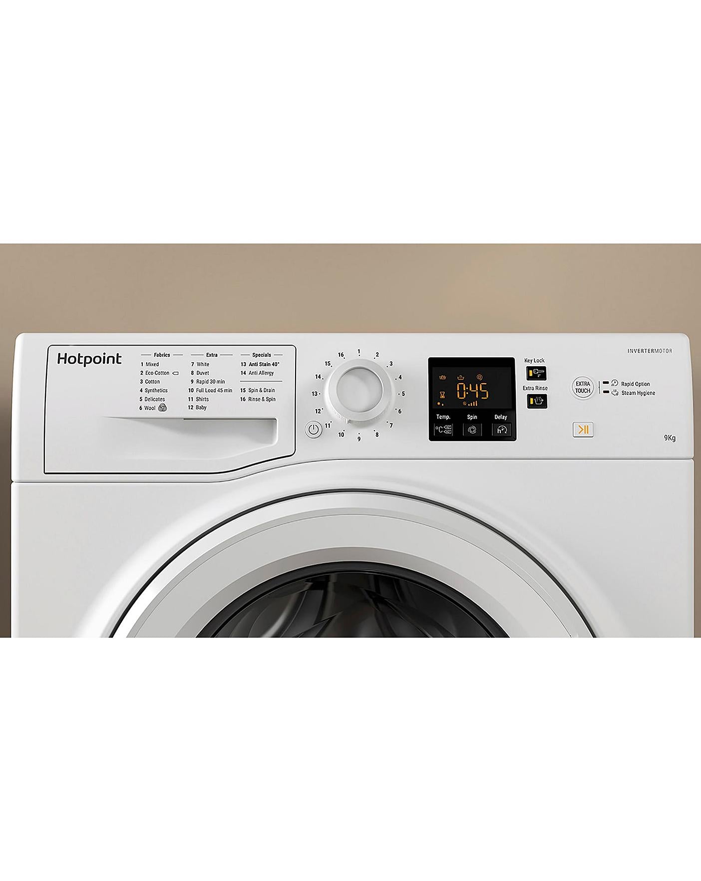  HOTPOINT NSWM943CWUKN 9KG 1400 Spin Washing Machine WHITE + INSTALL