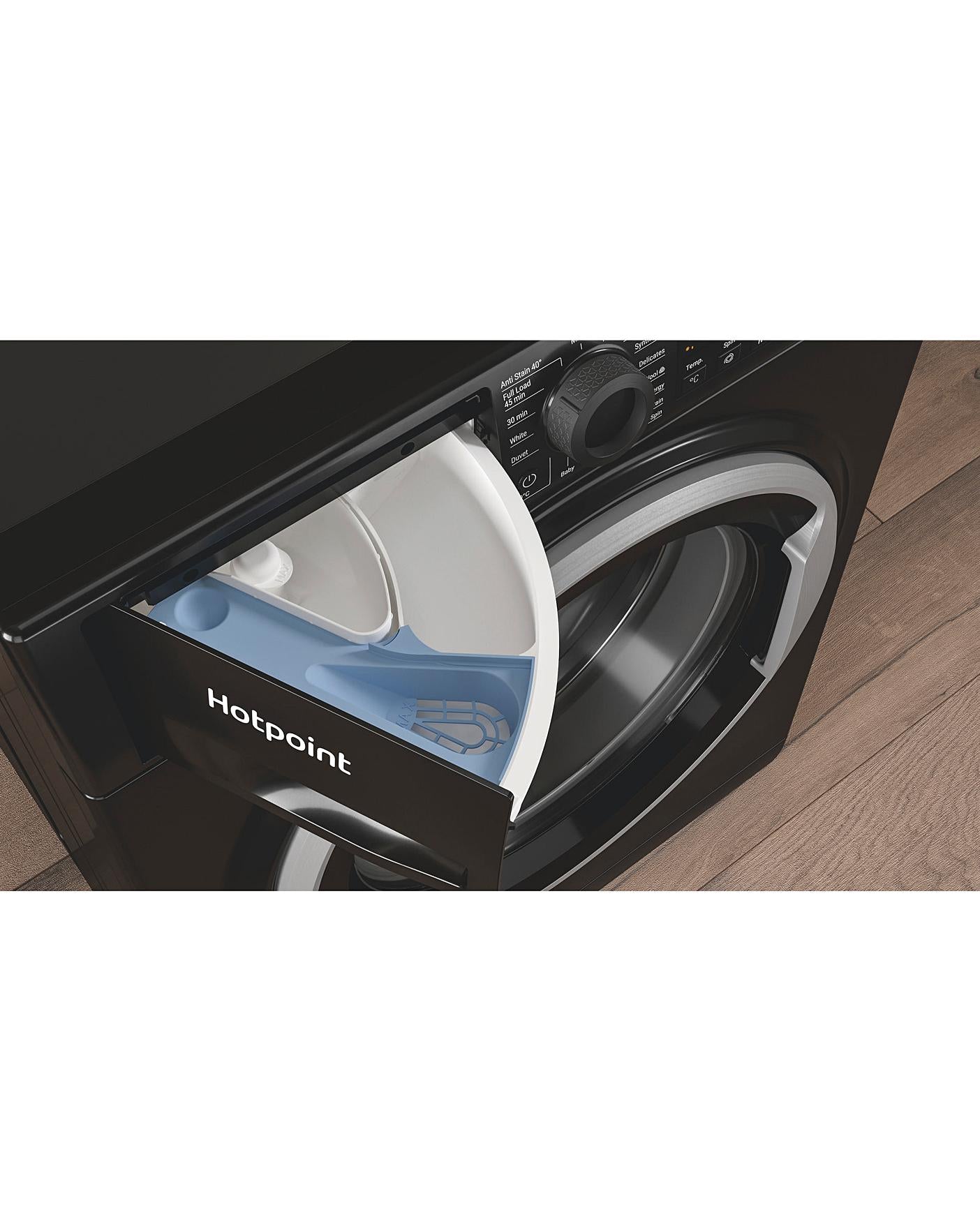  HOTPOINT NSWM943CBSUKN 9KG 1400 Spin Washing Machine BLACK + INSTALL