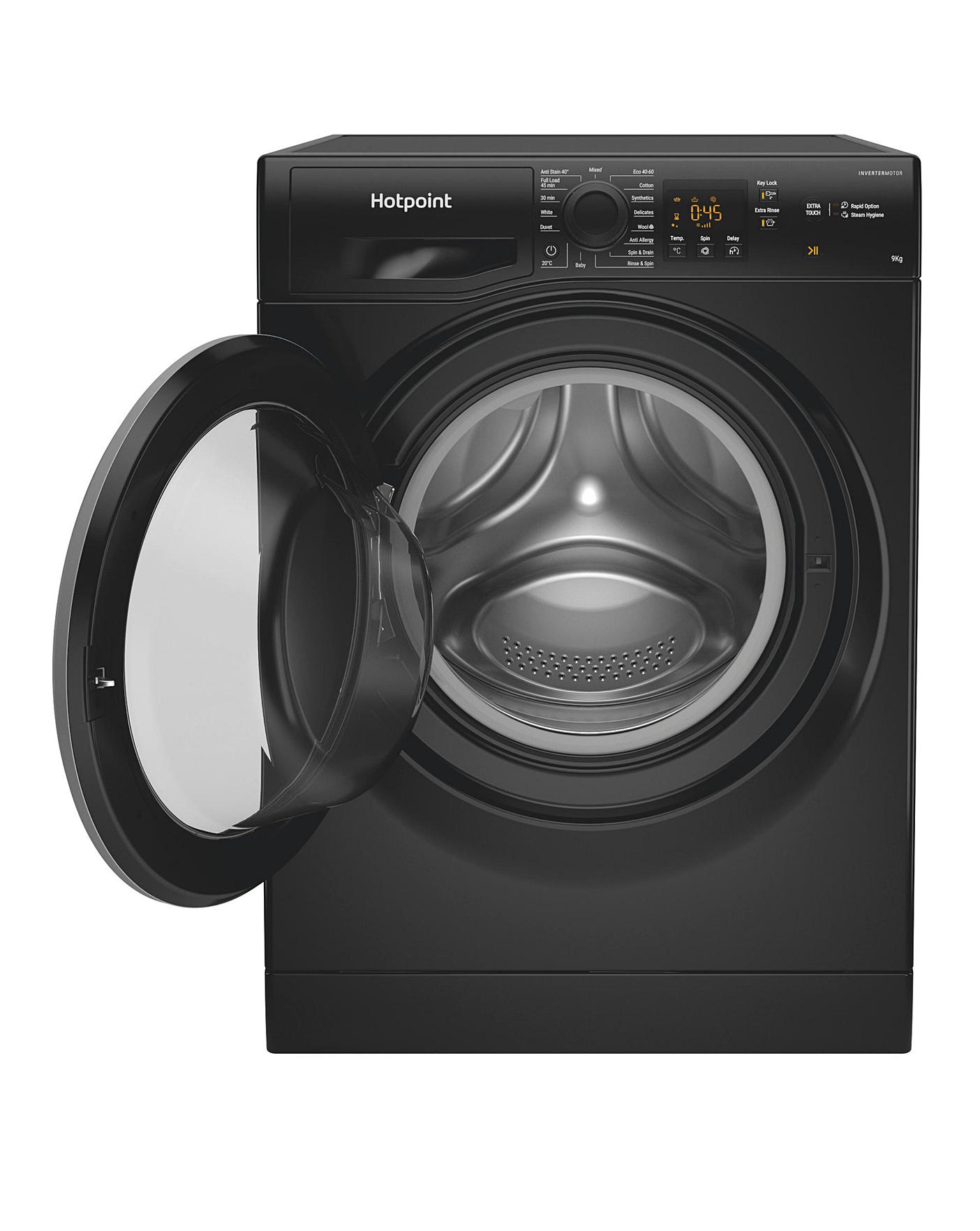  HOTPOINT NSWM943CBSUKN 9KG 1400 Spin Washing Machine BLACK + INSTALL