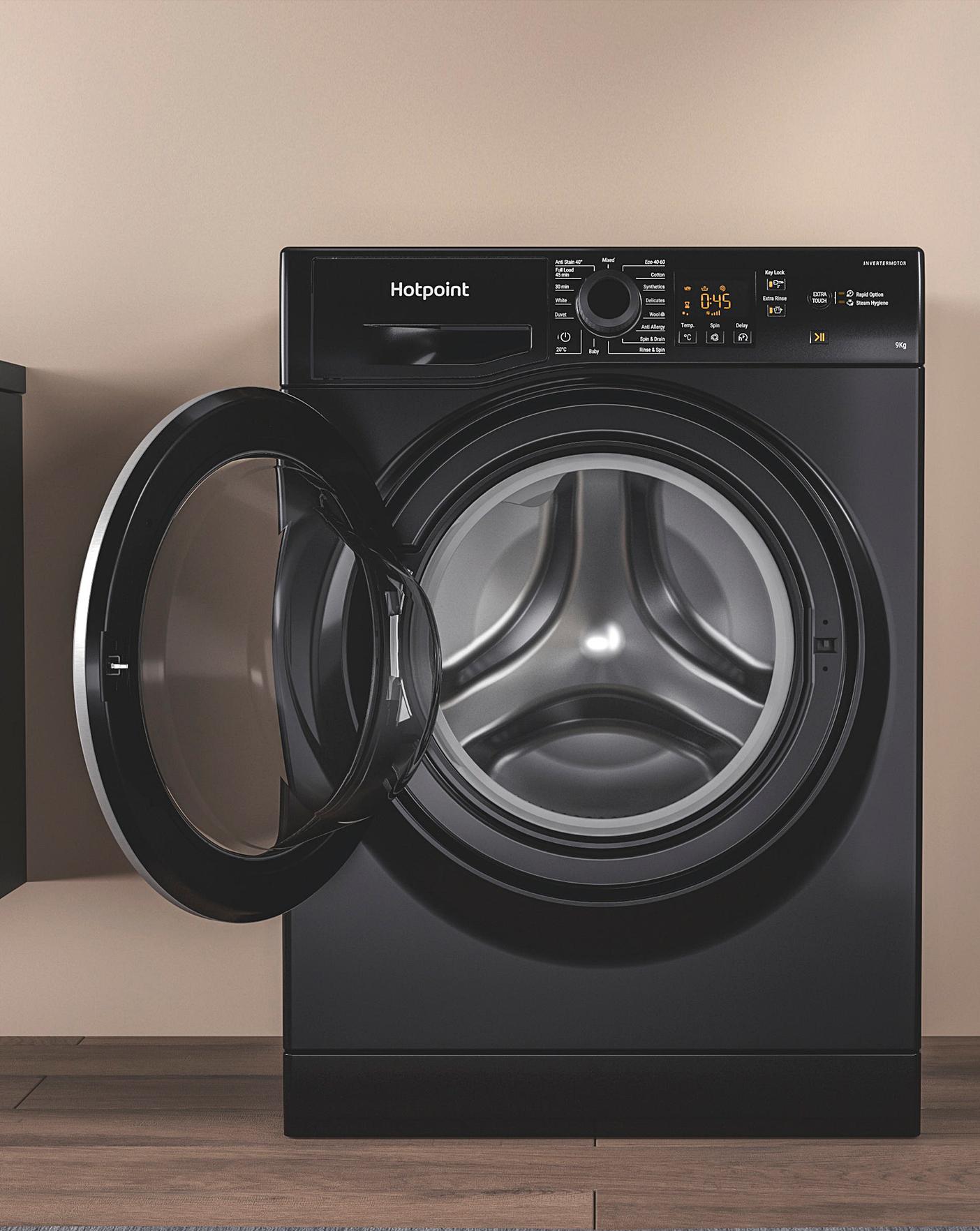  HOTPOINT NSWM943CBSUKN 9KG 1400 Spin Washing Machine BLACK + INSTALL