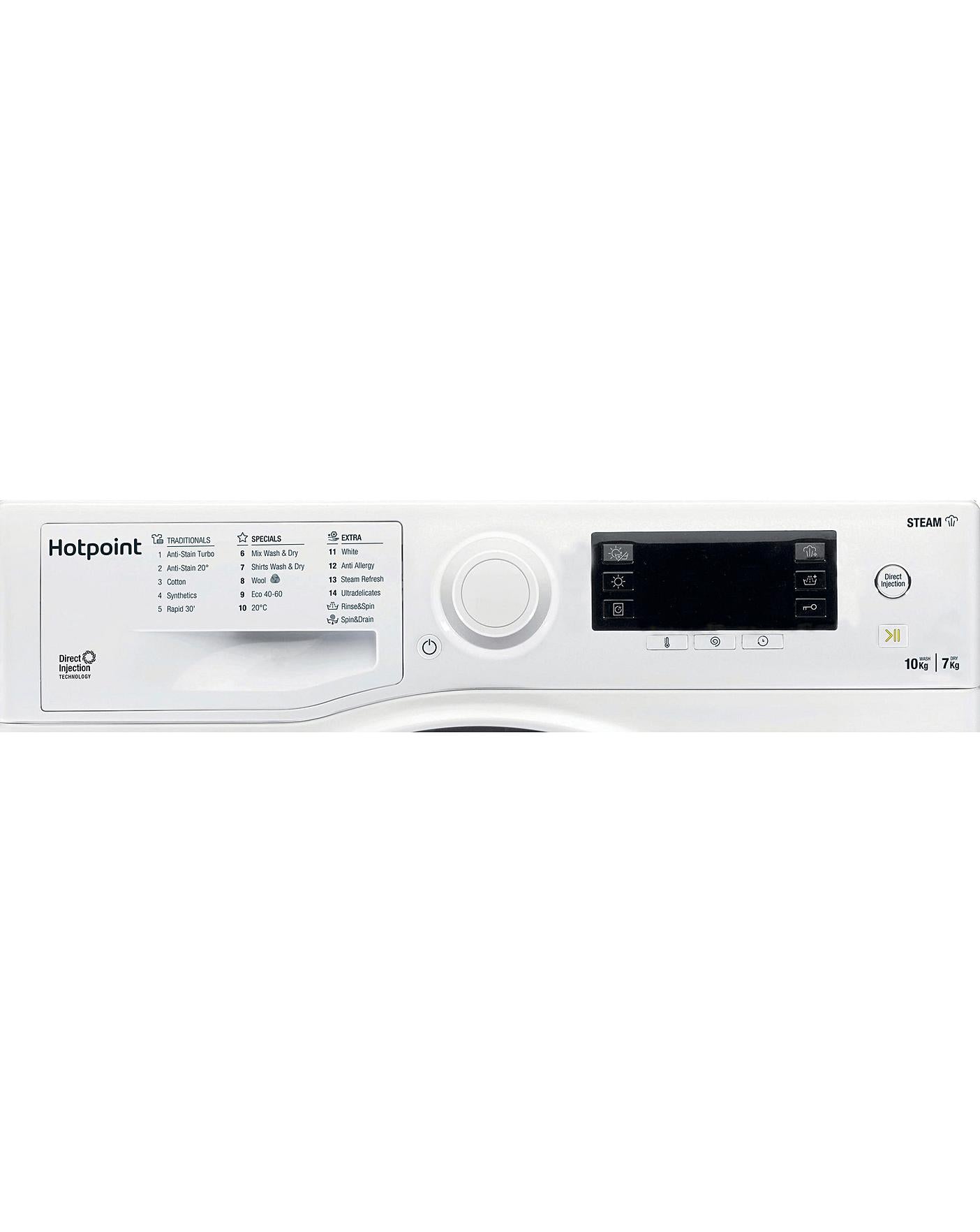  HOTPOINT RD1076JDUKN 10+7KG 1600 Spin Washer-Dryer WHITE