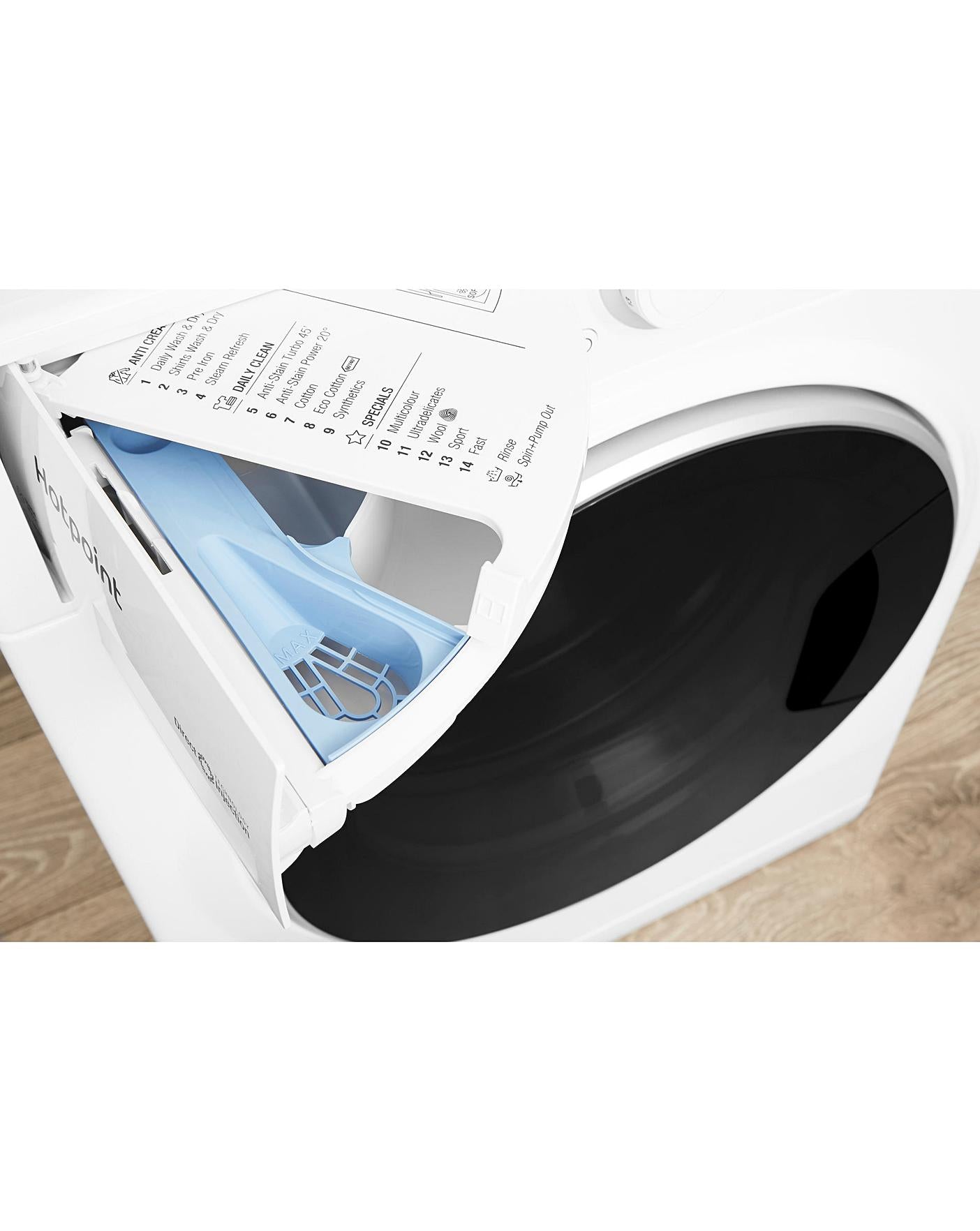  HOTPOINT RD1076JDUKN 10+7KG 1600 Spin Washer-Dryer WHITE