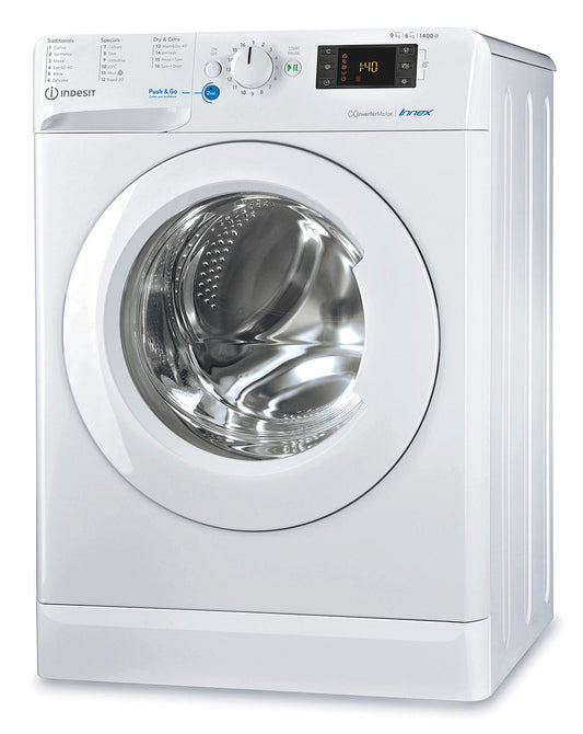  INDESIT BDE961483XWUKN 9+6KG 1400 Spin Washer-Dryer WHITE
