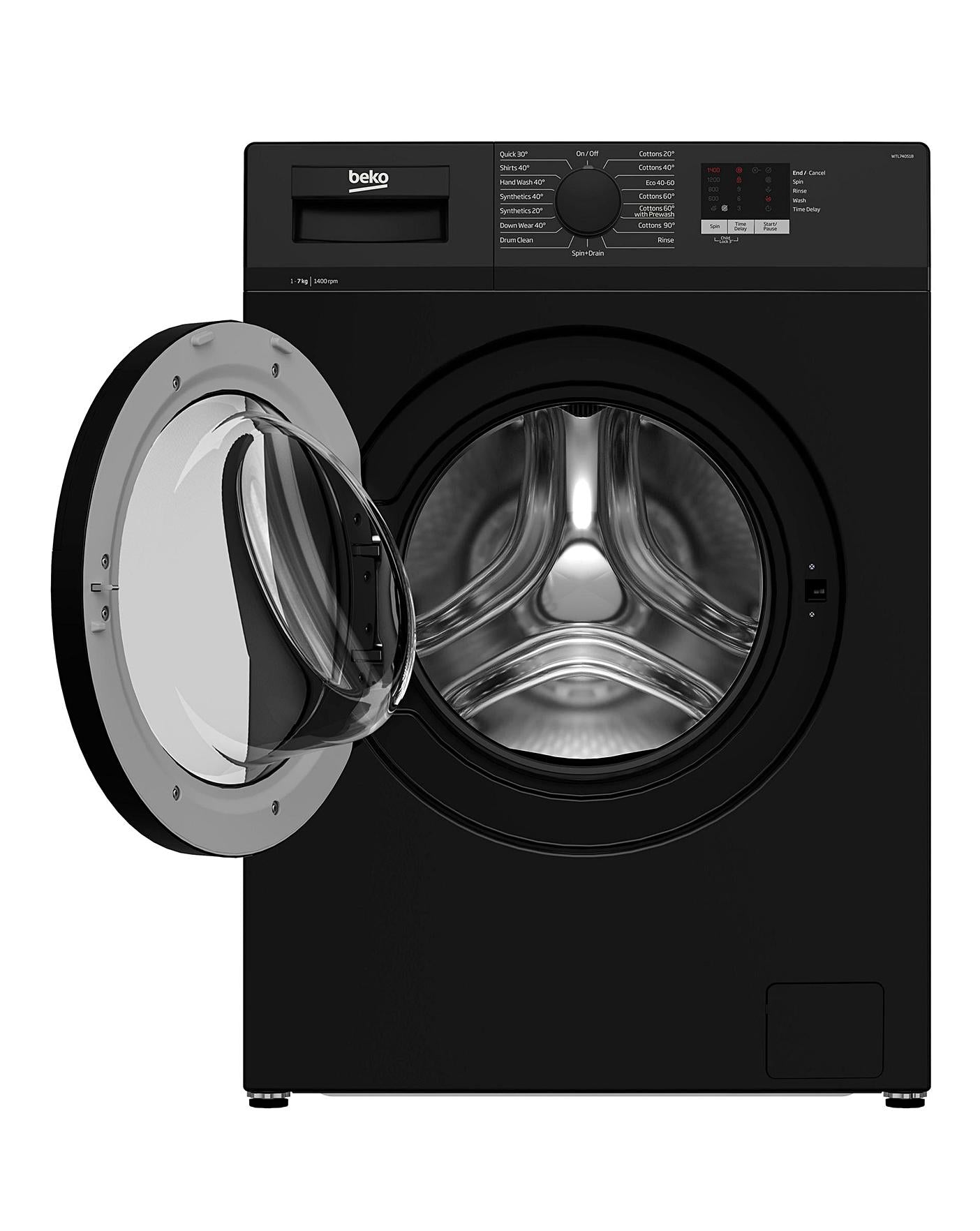  Beko 7.0 Kg Washing Machine BLACK WTL74051B