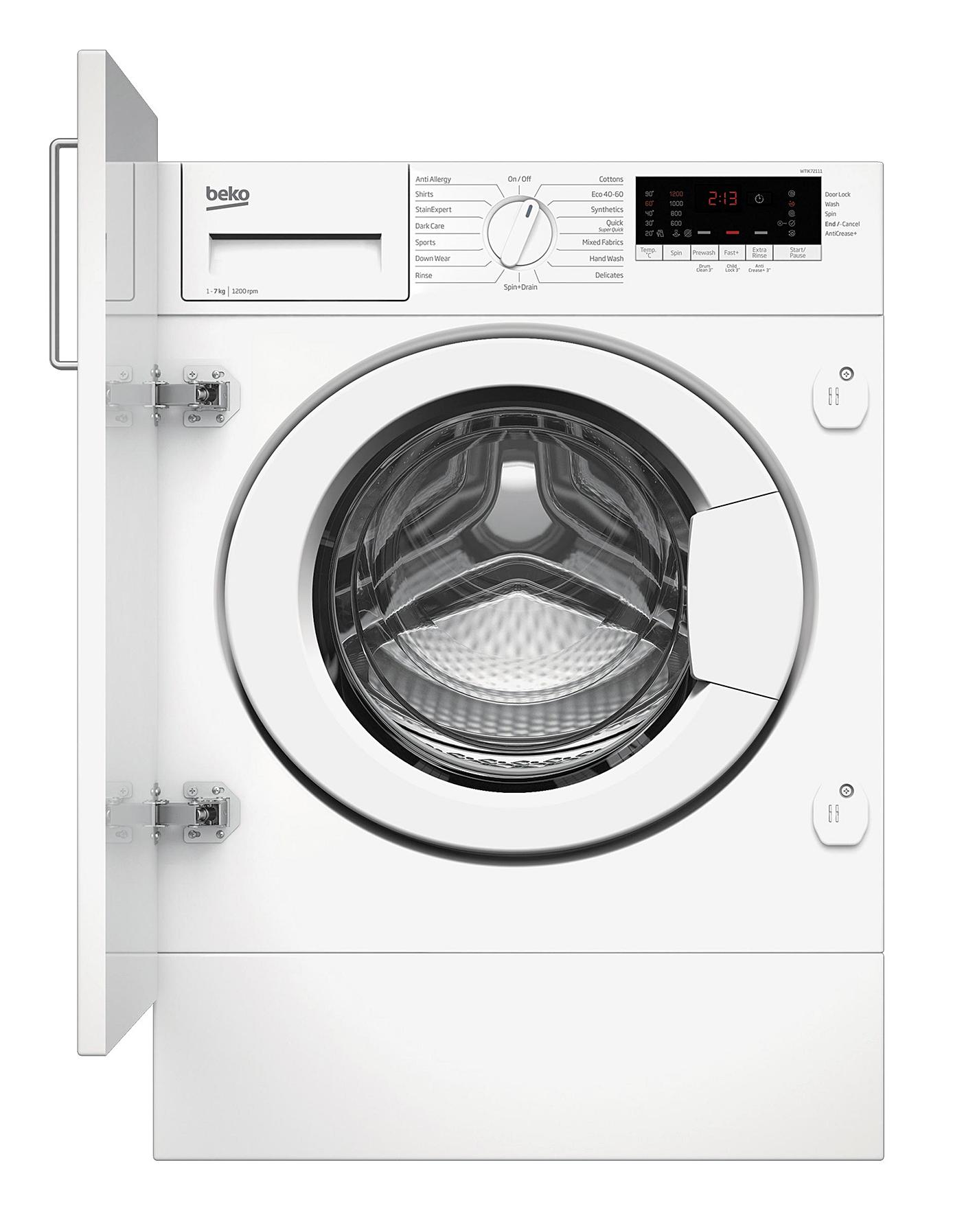 Beko WTIK72111 Integrated 7kg 1200rpm Washing Machine - White