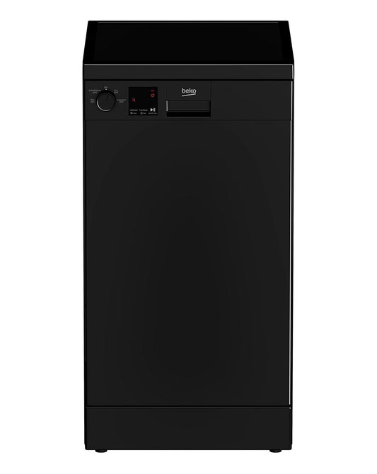  Beko DVS04020B Freestanding 10-place Slimline Dishwasher - Black
