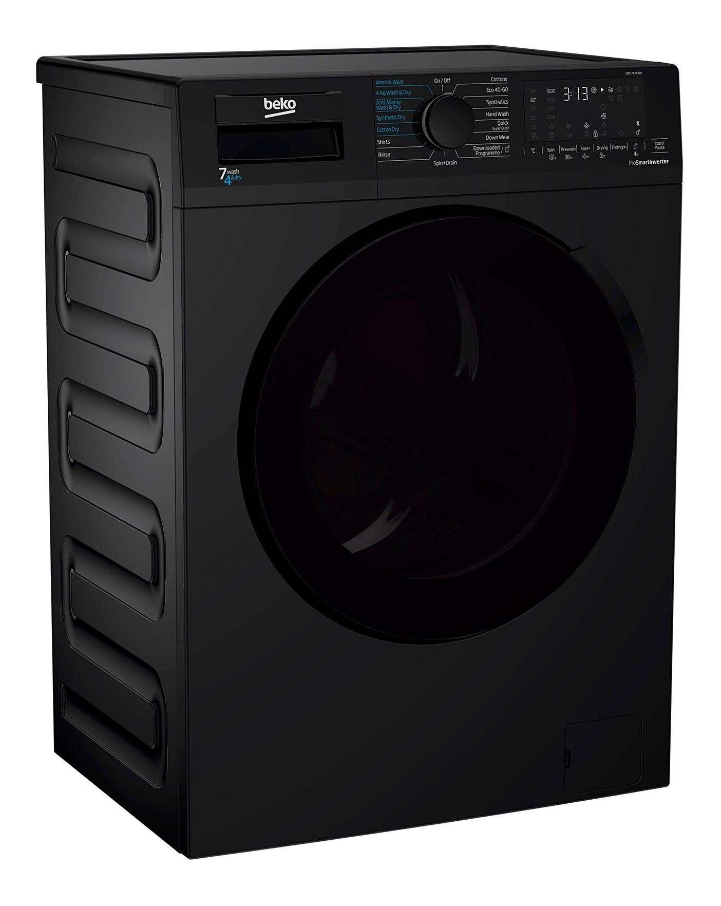  Beko 7.0 Kg Washer Dryer BLACK WDL742431B