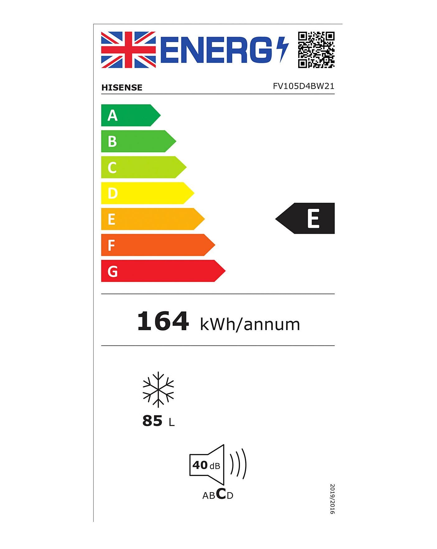  Hisense FV105D4BW21 Under Counter Freezer - White
