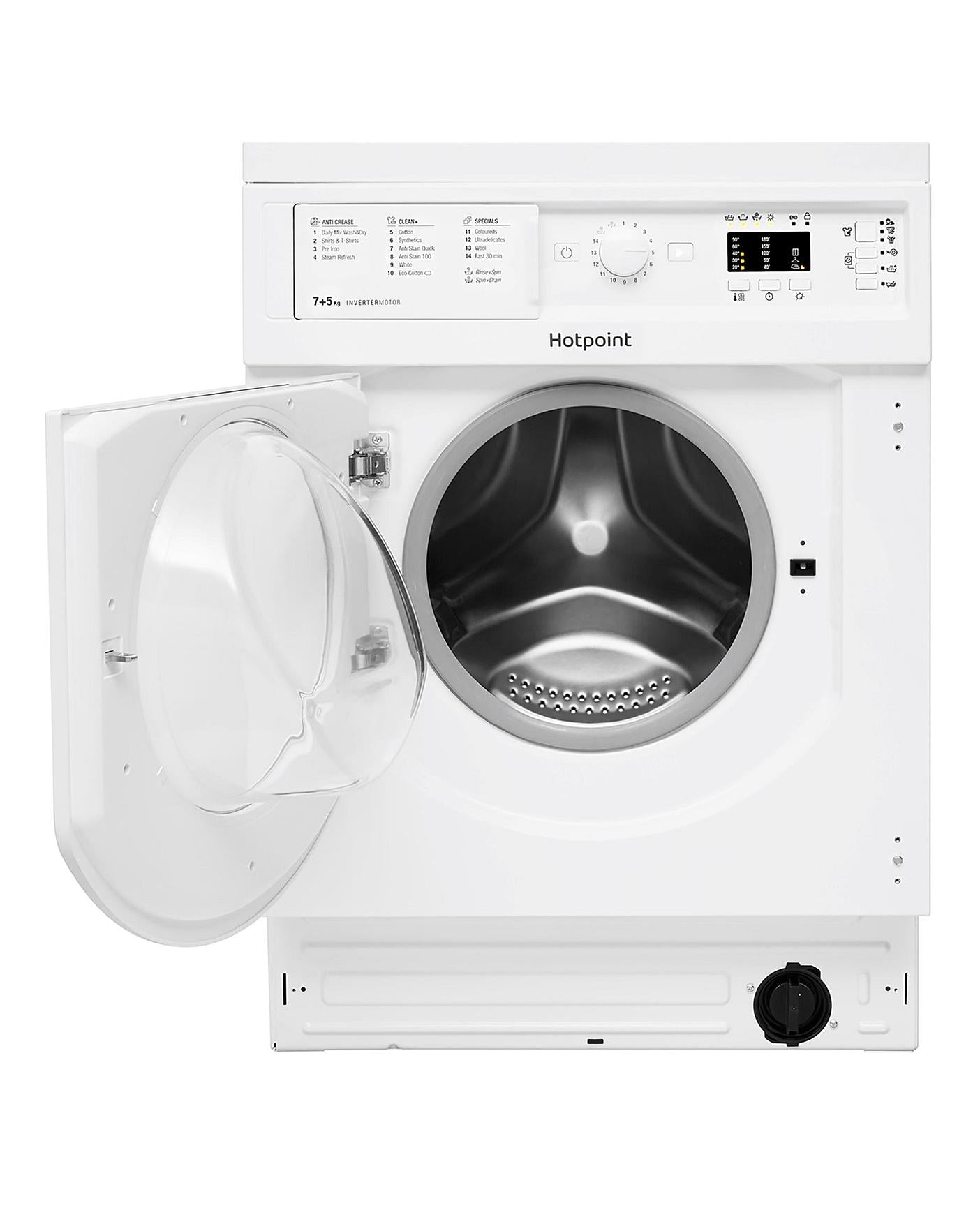  Hotpoint BIWDHG75148UKN Integrated 7+5kg 1400rpm Washer Dryer - White