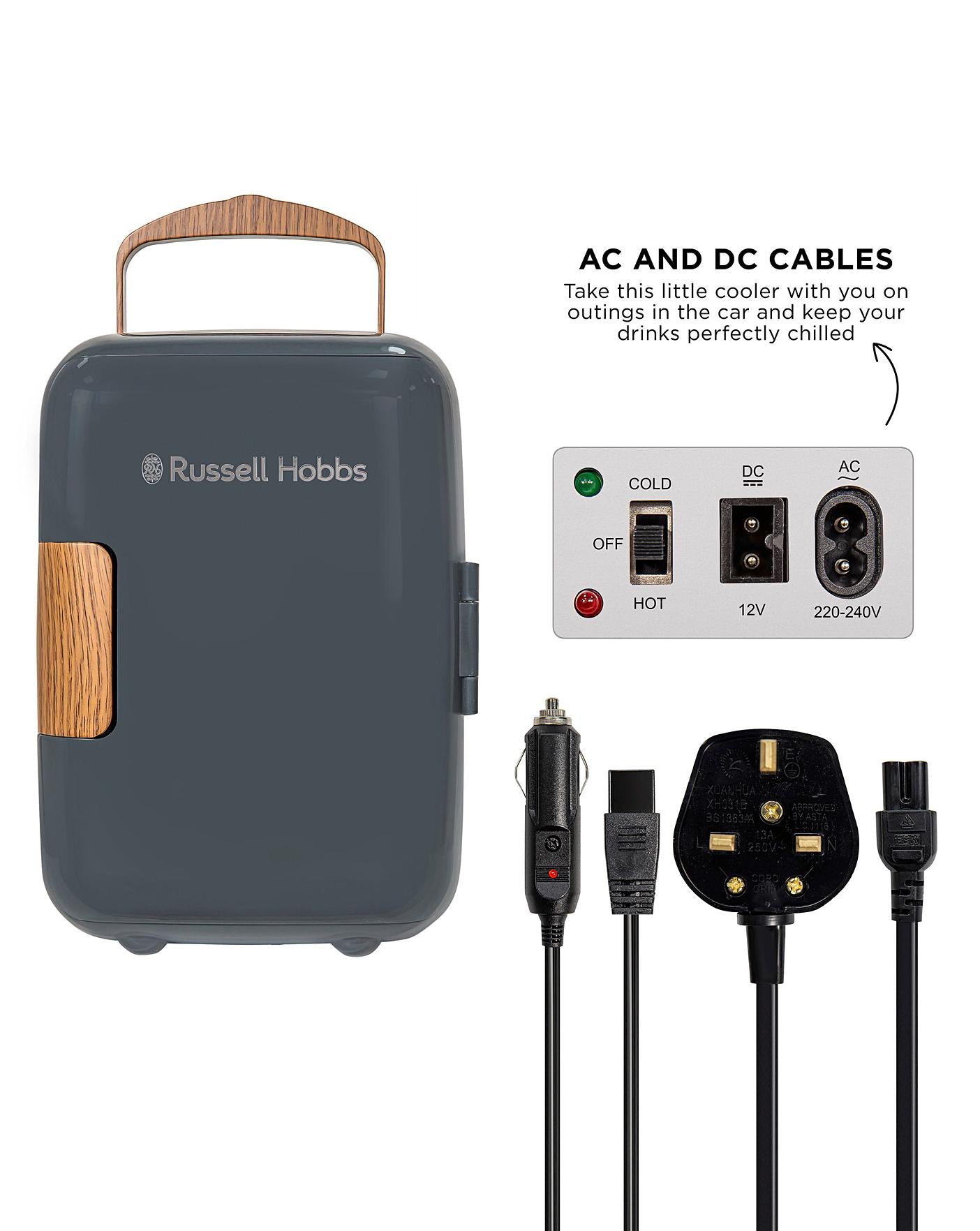  Russell Hobbs RH4CLR1001SCG Scandi 4L Cooler Grey