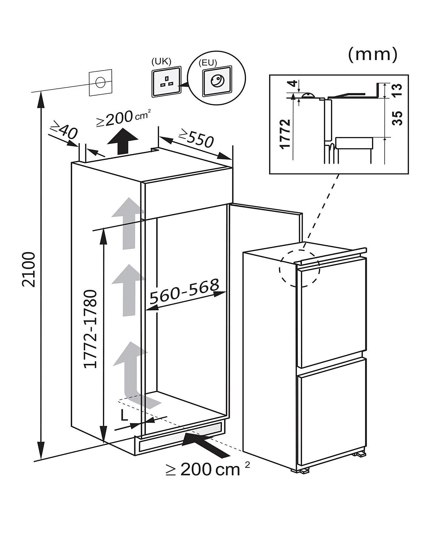  Hisense RIB291F4AWF Integrated Fridge Freezer