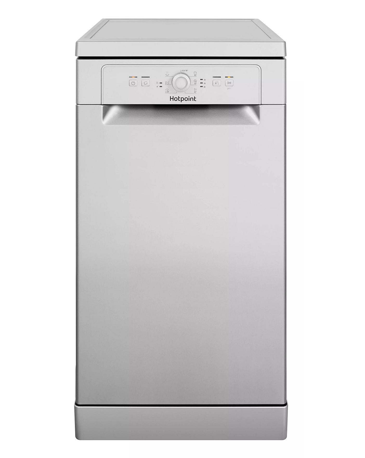 Hotpoint HSFE 1B19 S UK N Freestanding 10-place Slimline Dishwasher - Silver