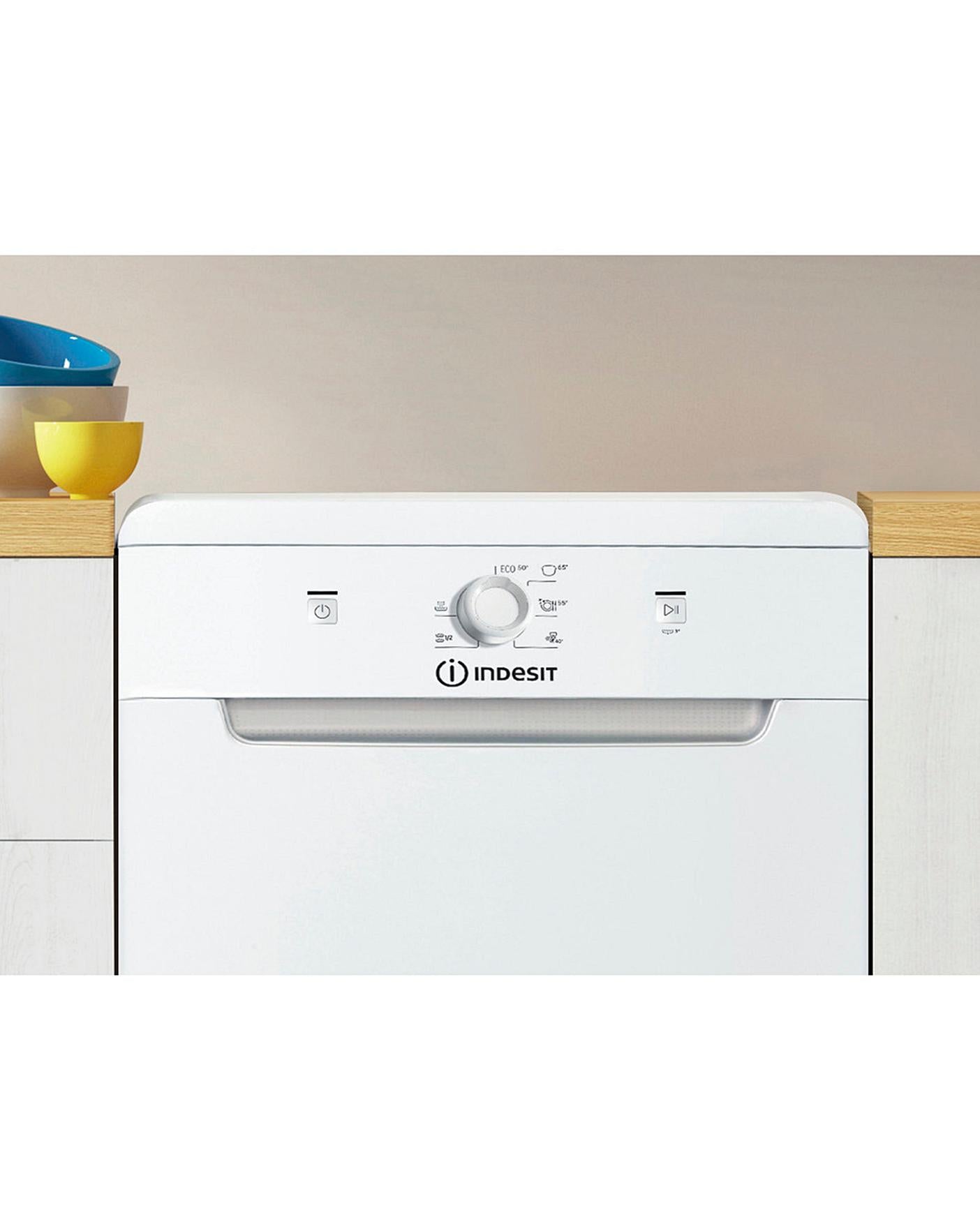  Indesit DSFE 1B10 UK N Freestanding 10-place Slimline Dishwasher - White