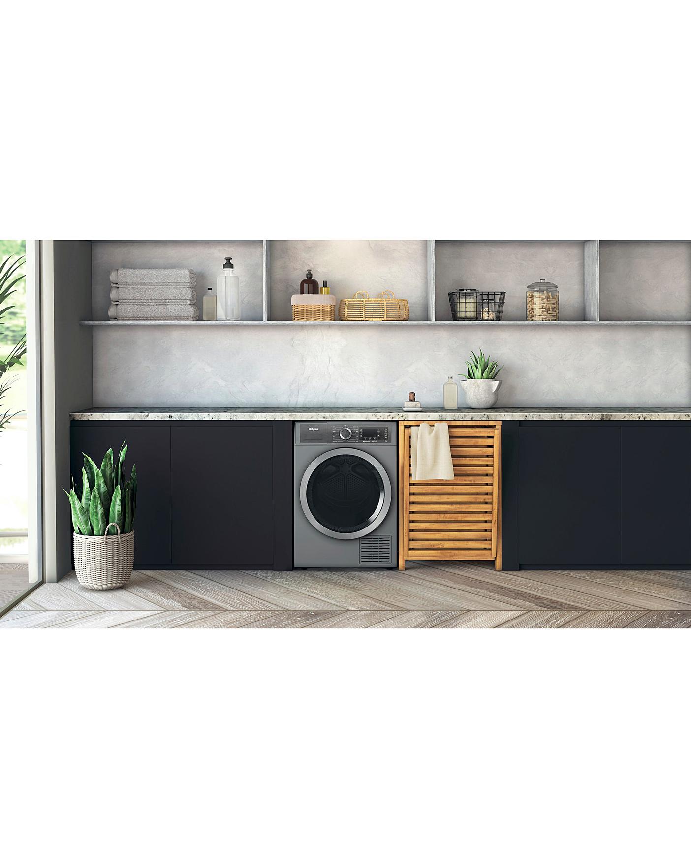  Hotpoint H8 D94SB UK 9kg Heat Pump Tumble Dryer - Silver
