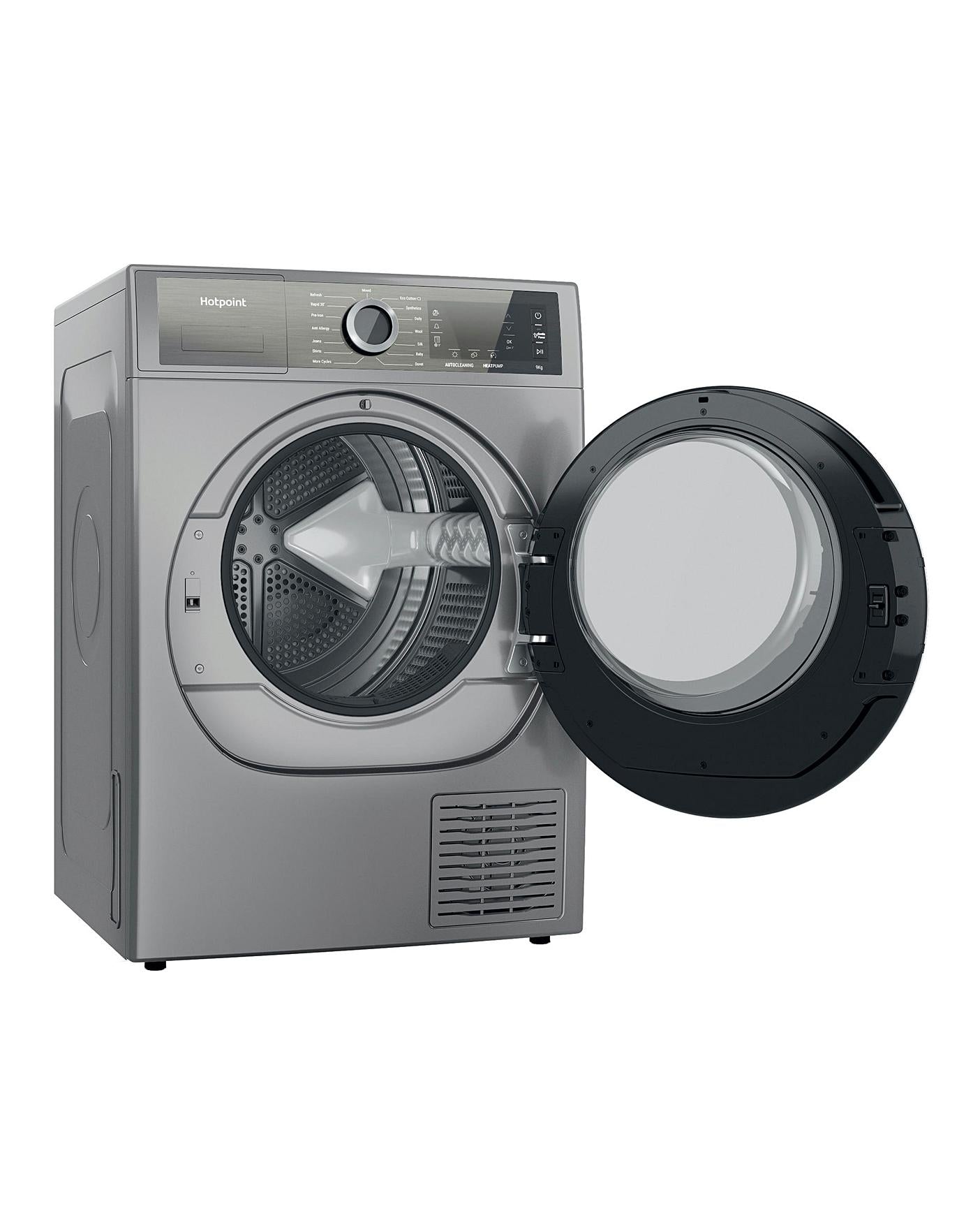  Hotpoint H8 D94SB UK 9kg Heat Pump Tumble Dryer - Silver