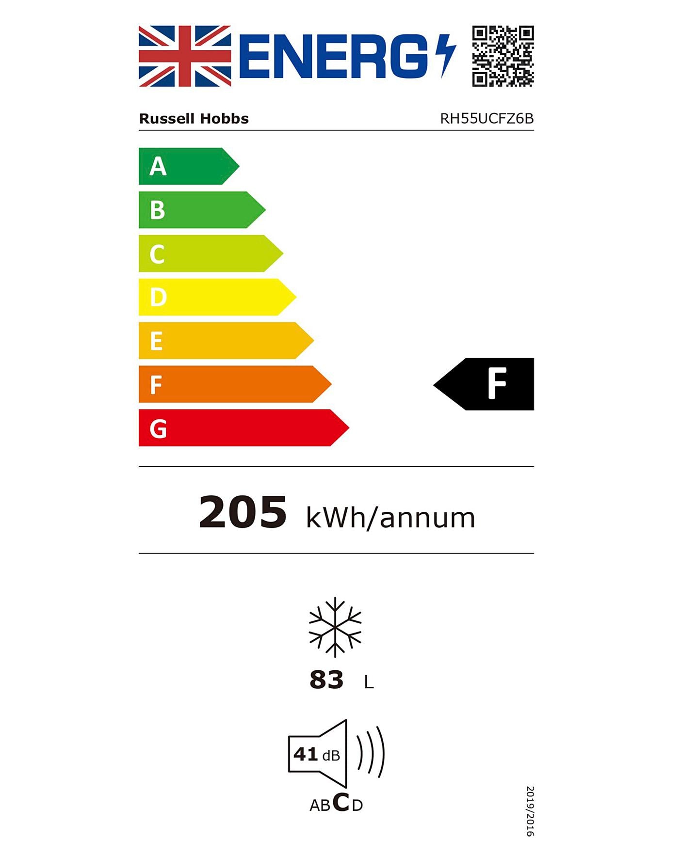  RH55UCFZ6B Russell Hobbs Under Counter Freezer