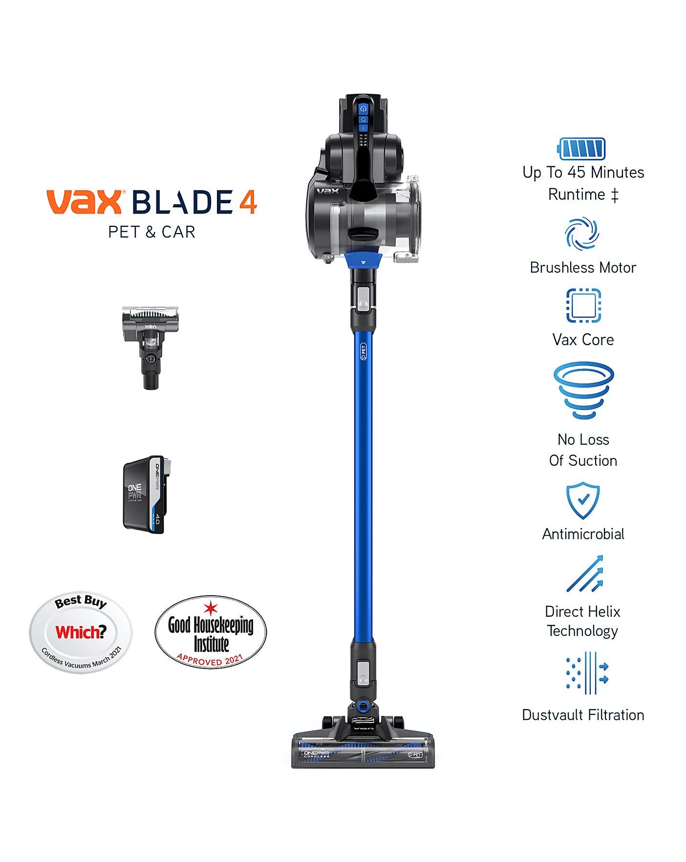  Vax ONEPWR Blade 4 Pet & Car Cordless Vacuum Cleaner